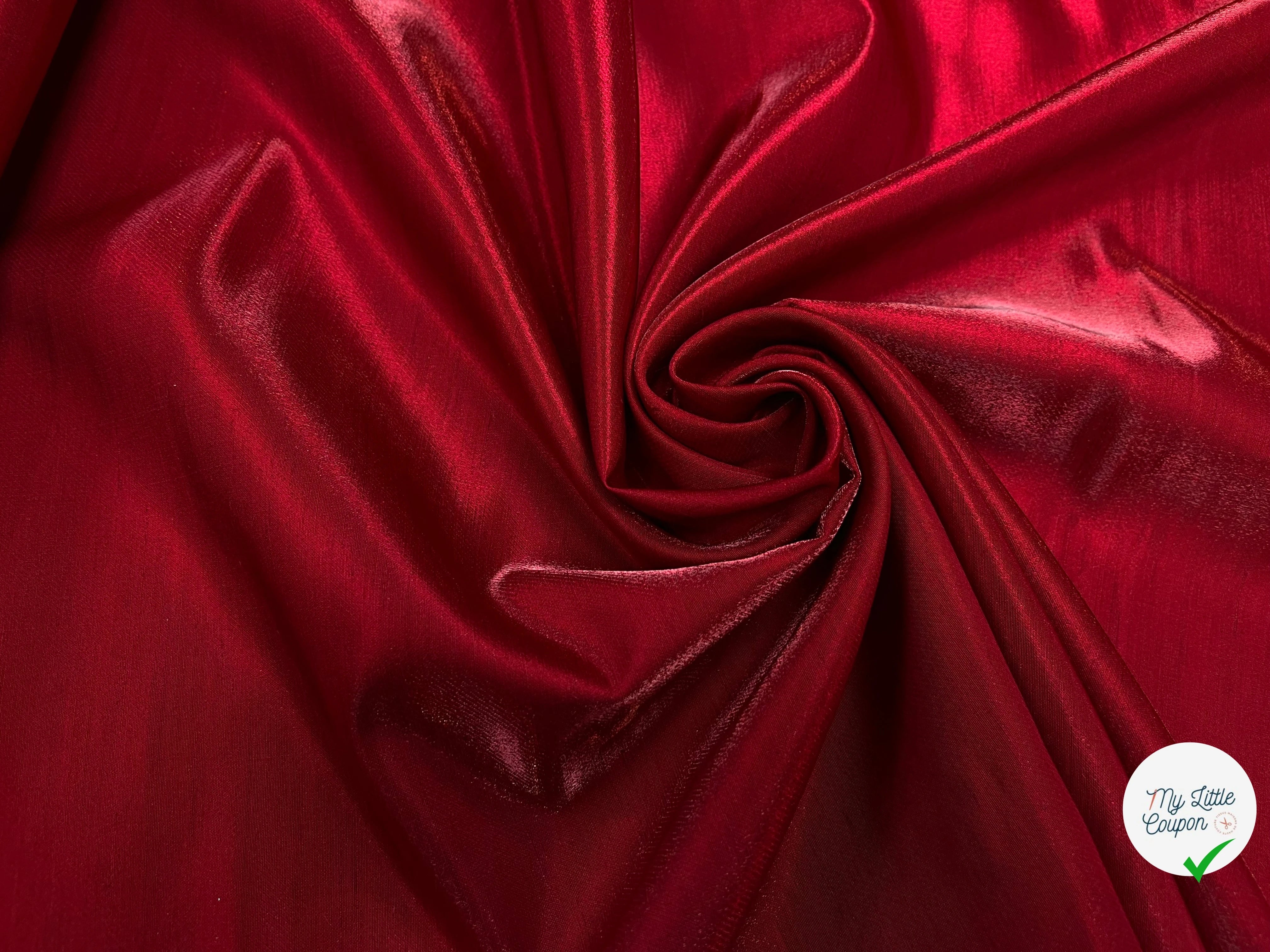 (CHUTE)MOIRÉ VISCOSE ROUGE - My Little Coupon
