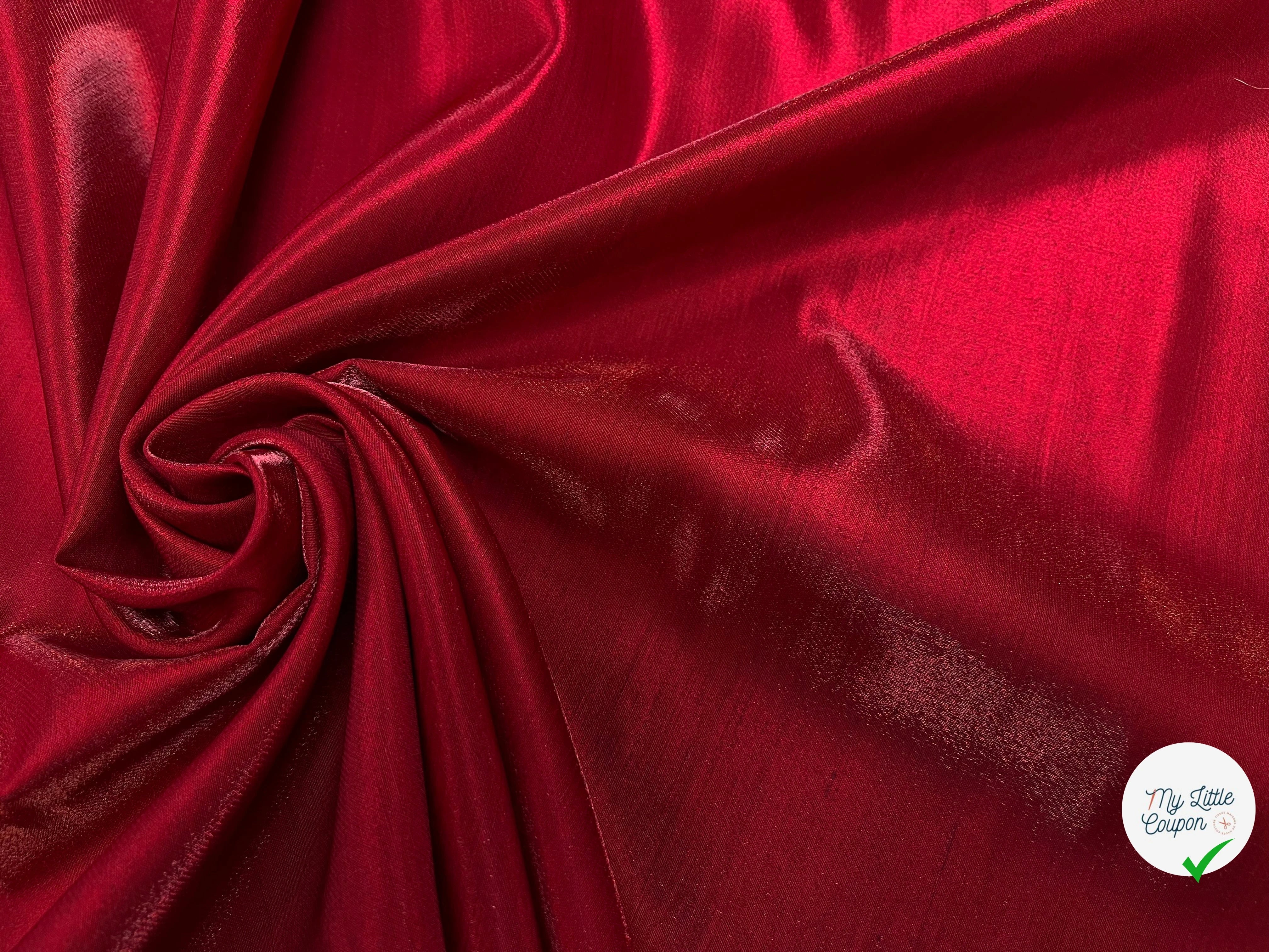 (CHUTE)MOIRÉ VISCOSE ROUGE - My Little Coupon