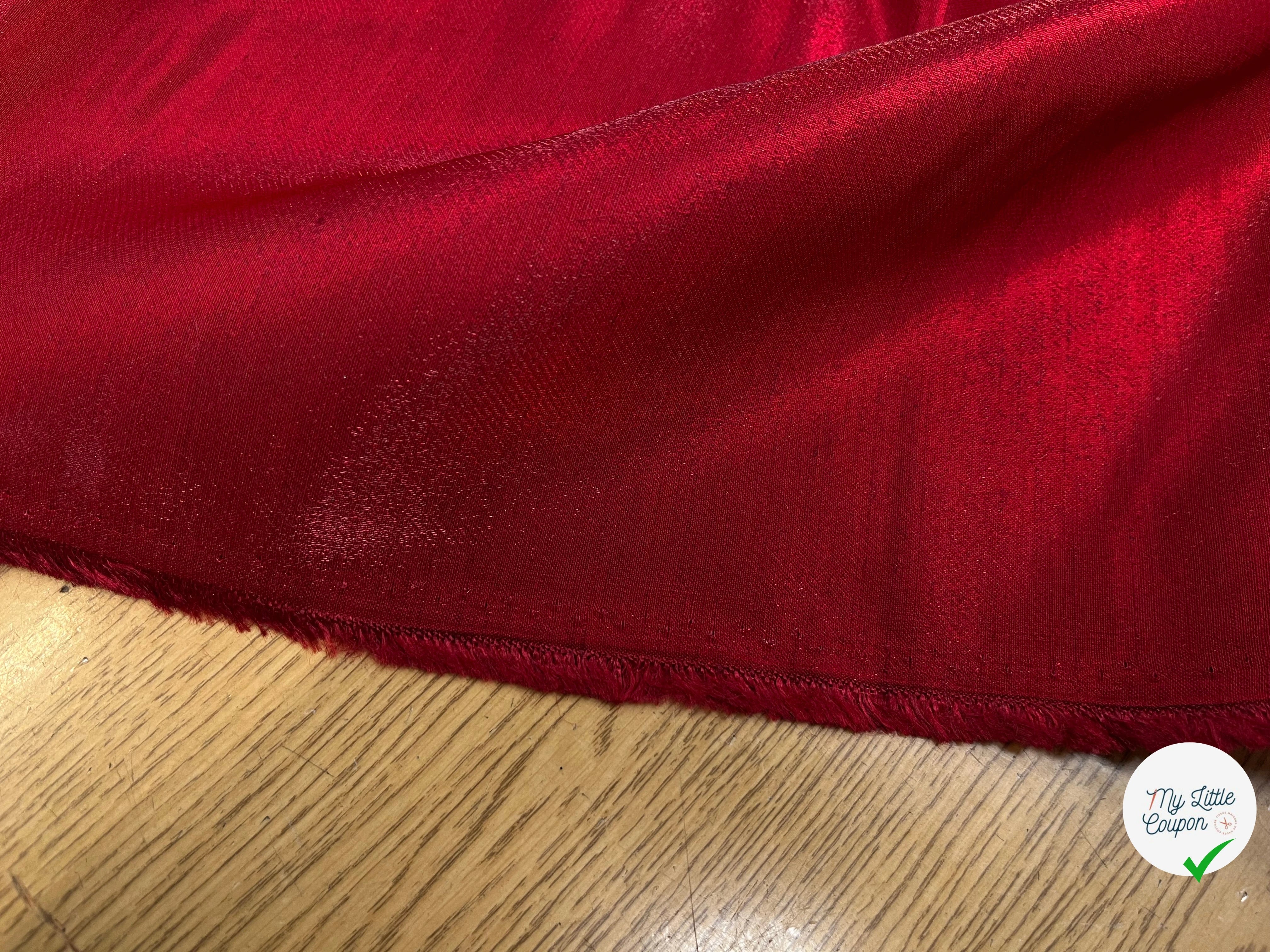 (CHUTE)MOIRÉ VISCOSE ROUGE - My Little Coupon