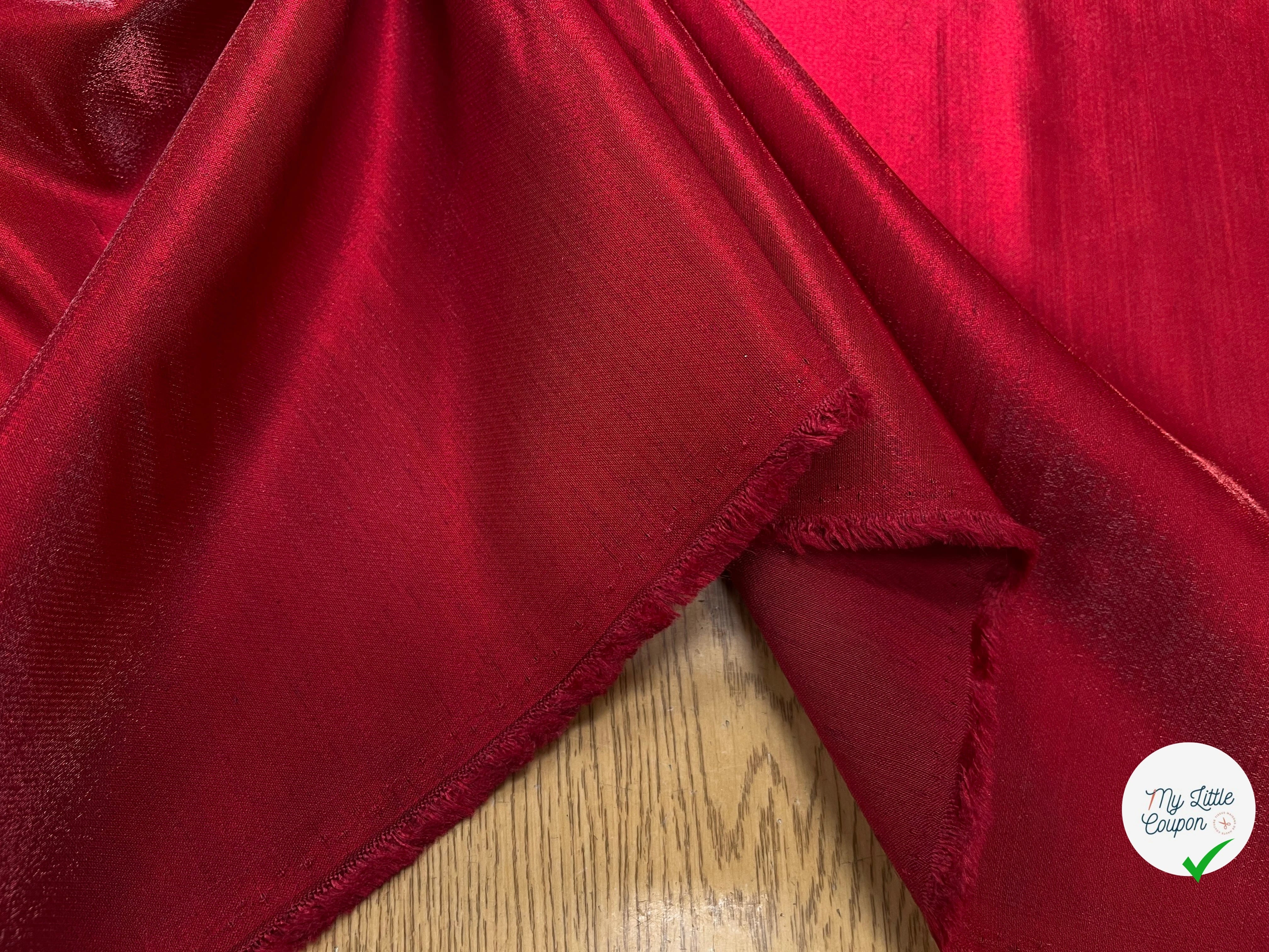 (CHUTE)MOIRÉ VISCOSE ROUGE - My Little Coupon