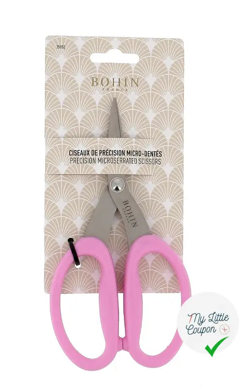 CISEAUX DE PRÉCISION MICRO-DENTÉS ROSE - My Little Coupon