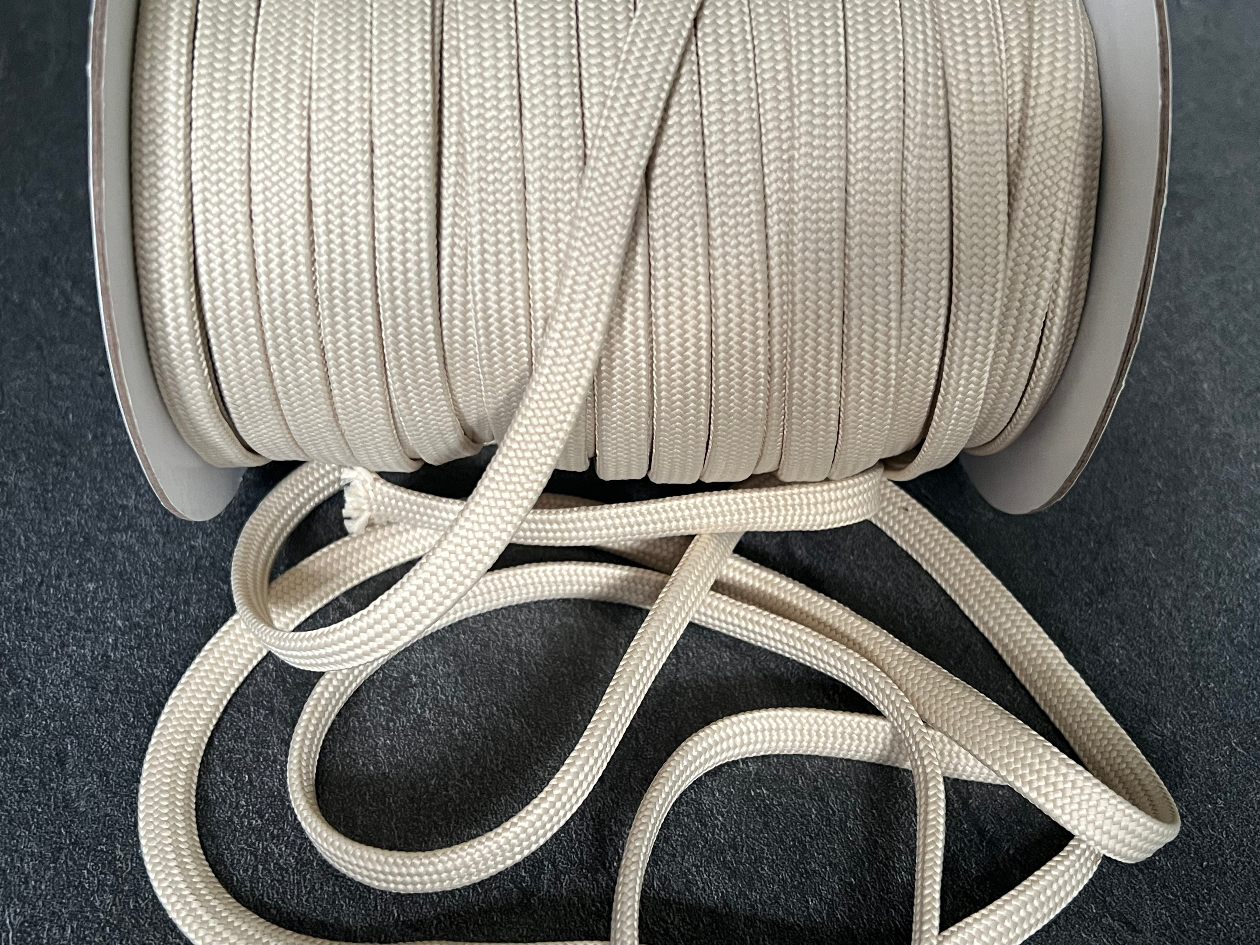 CORDON TRESSÉ PLAT BEIGE FICELLE 10mm - My Little Coupon