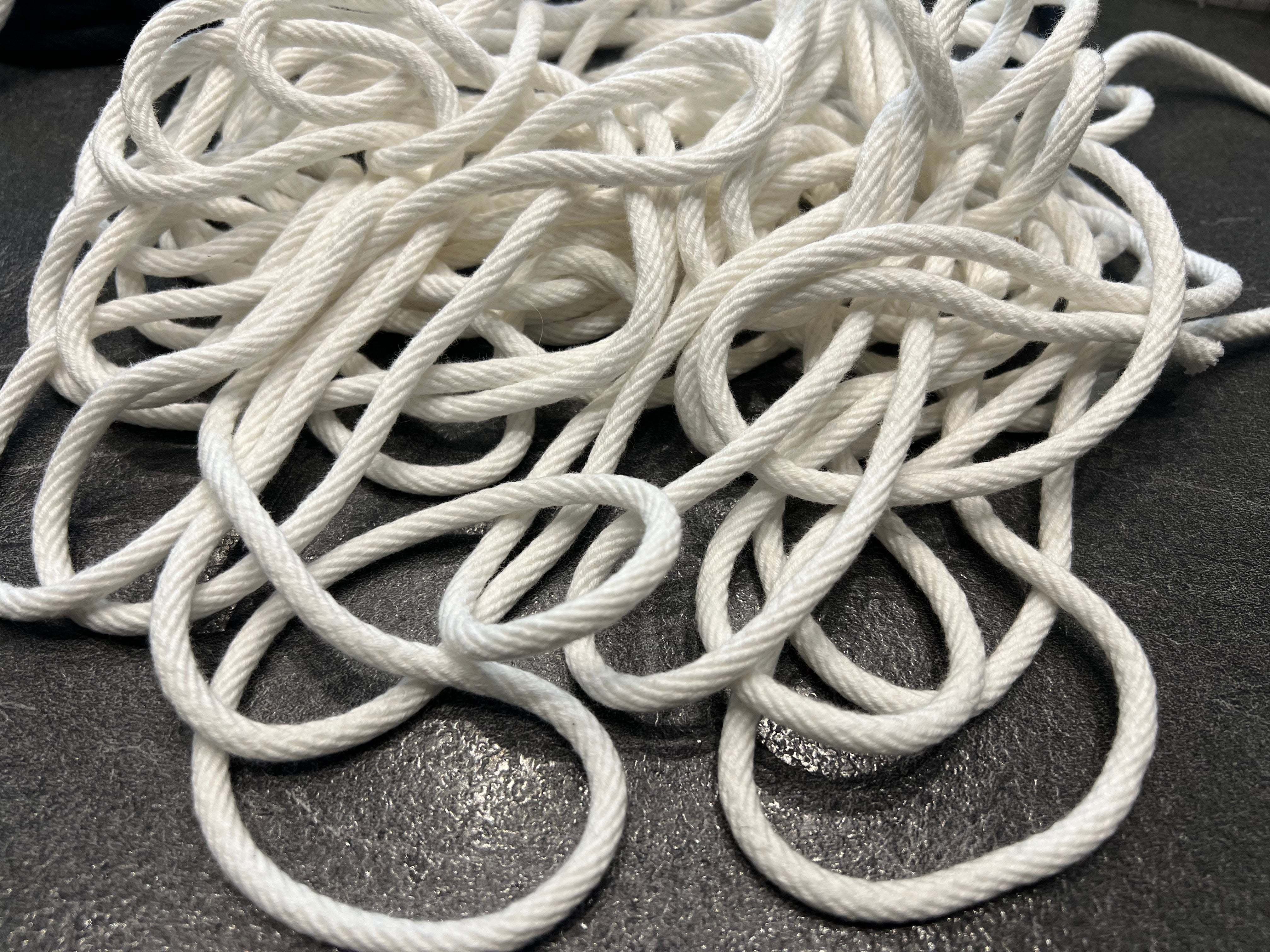 CORDON TRESSÉ ROND BLANC 5mm - My Little Coupon