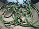 CORDON TRESSÉ ROND VERT PÉPITE ORANGE FLUO ET BLANC 4mm - My Little Coupon