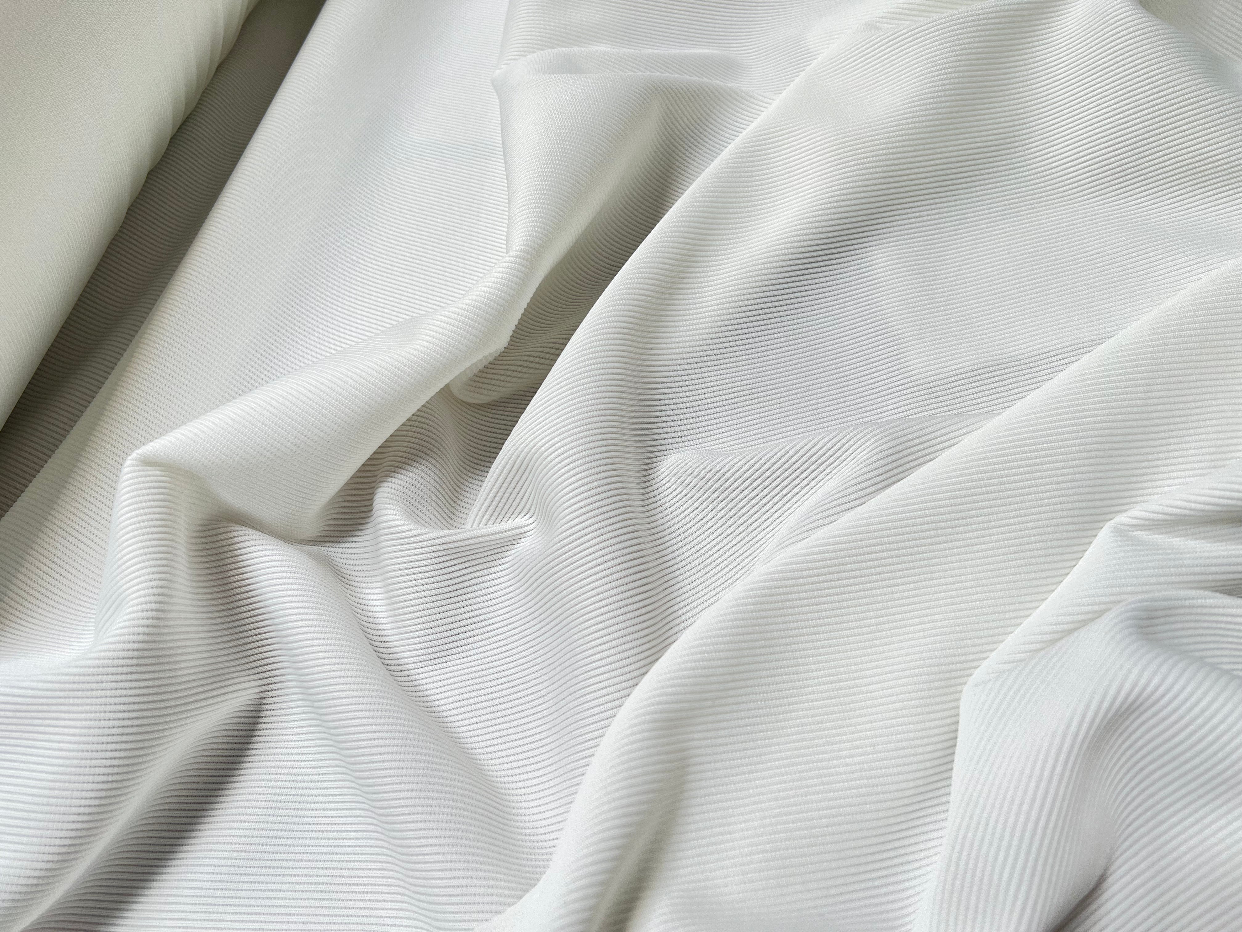 CÔTE 1*1 POLYAMIDE STRETCH BLANC OPTIQUE MLC INTERN