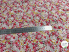 COTON À FLEURS FOND BLANC ROSE ORANGE - My Little Coupon
