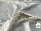 COTON BÉBÉ 120 FILS FLEURS FOND BLANC - My Little Coupon