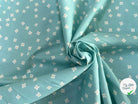 COTON BÉBÉ 120 FILS FLEURS FOND BLEU - My Little Coupon