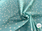 COTON BÉBÉ 120 FILS FLEURS FOND BLEU - My Little Coupon