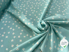 COTON BÉBÉ 120 FILS FLEURS FOND BLEU - My Little Coupon