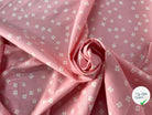COTON BÉBÉ 120 FILS FLEURS FOND ROSE - My Little Coupon