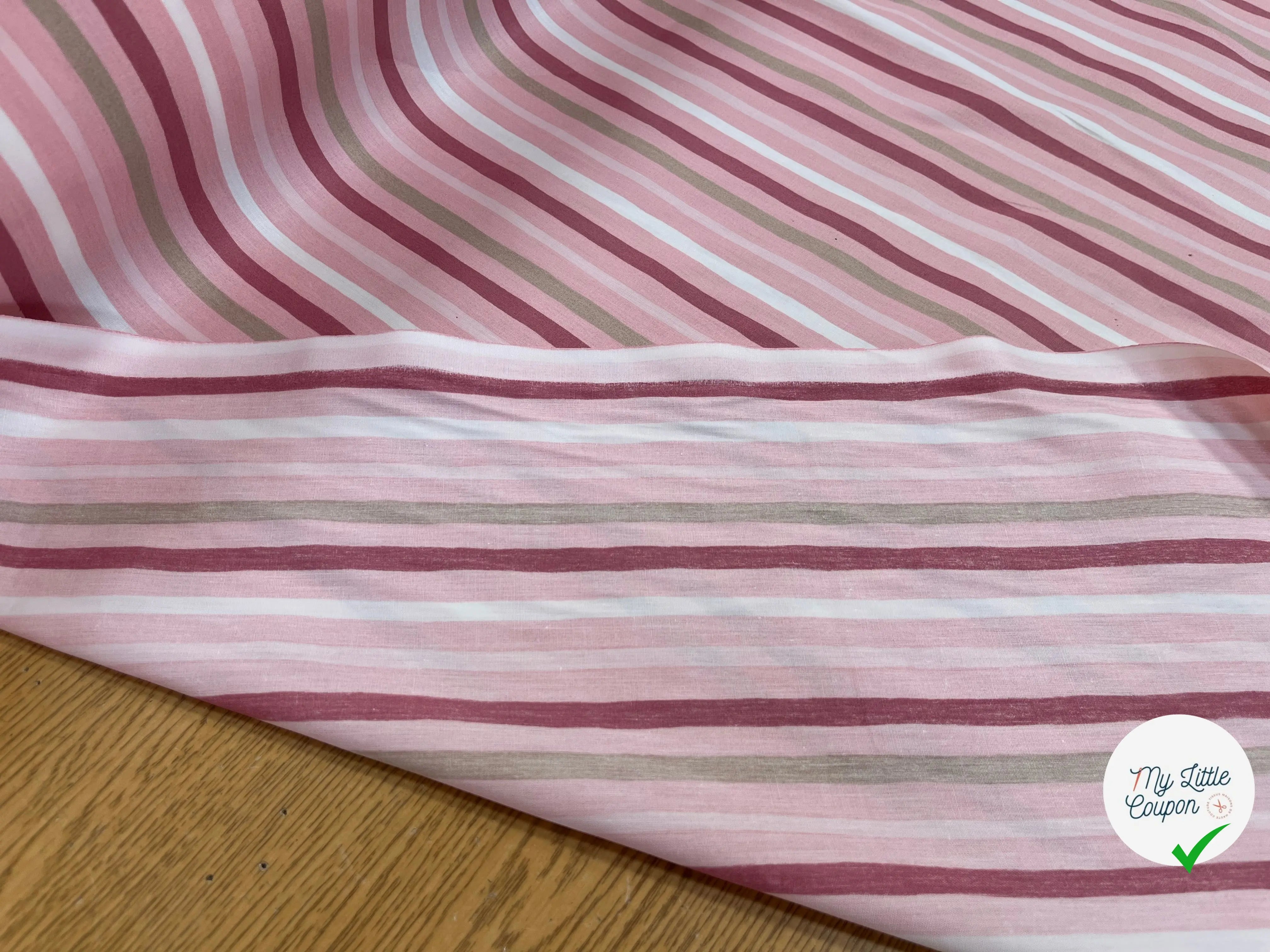 COTON BÉBÉ 120 FILS MOTIF TRANSAT ROSE - My Little Coupon