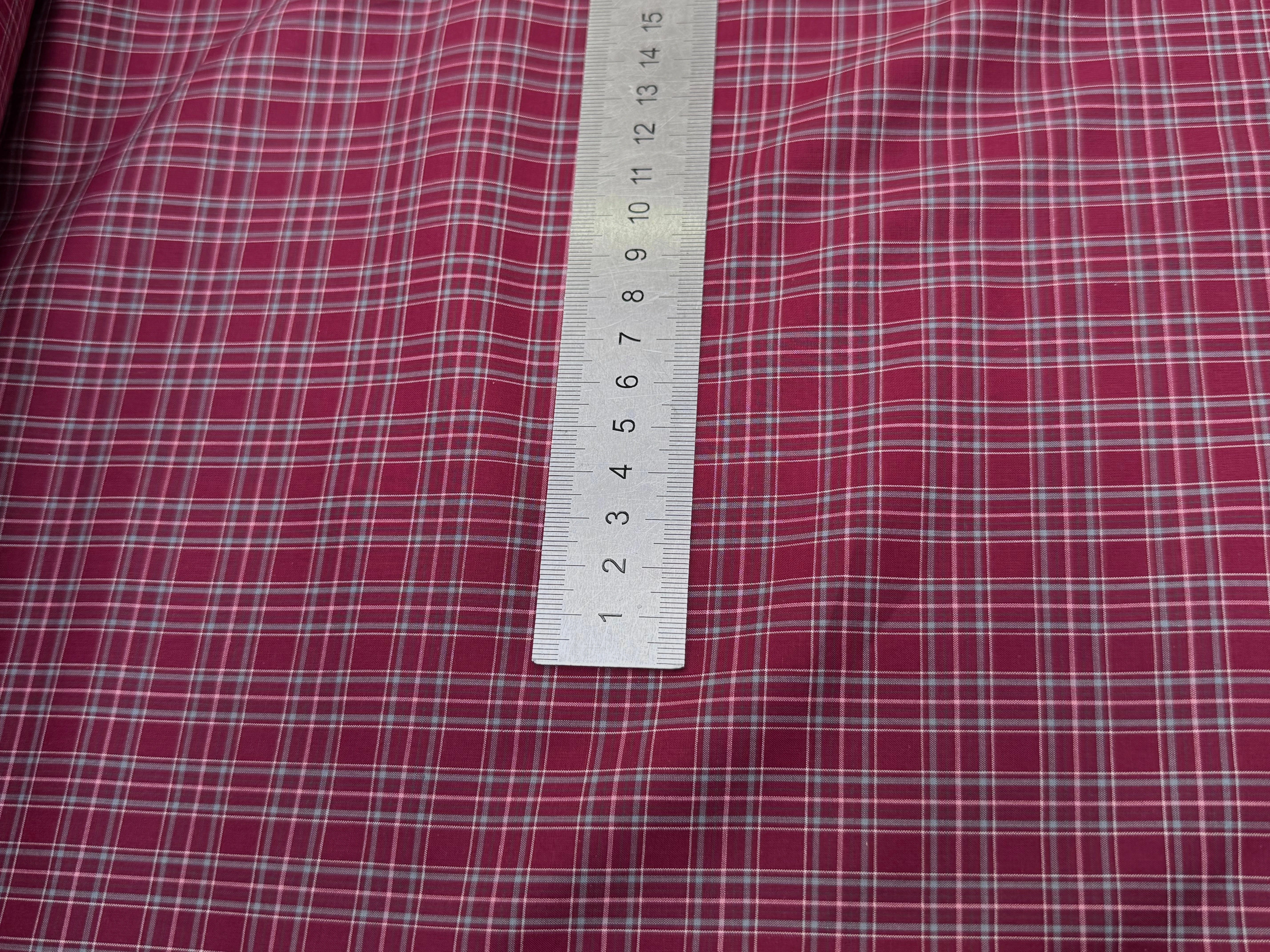 COTON CHEMISE  À CARREAUX BORDEAUX - My Little Coupon