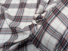 COTON CHEMISE DUVETEUX ÉCRU À CARREAUX MULTICOLORS - My Little Coupon