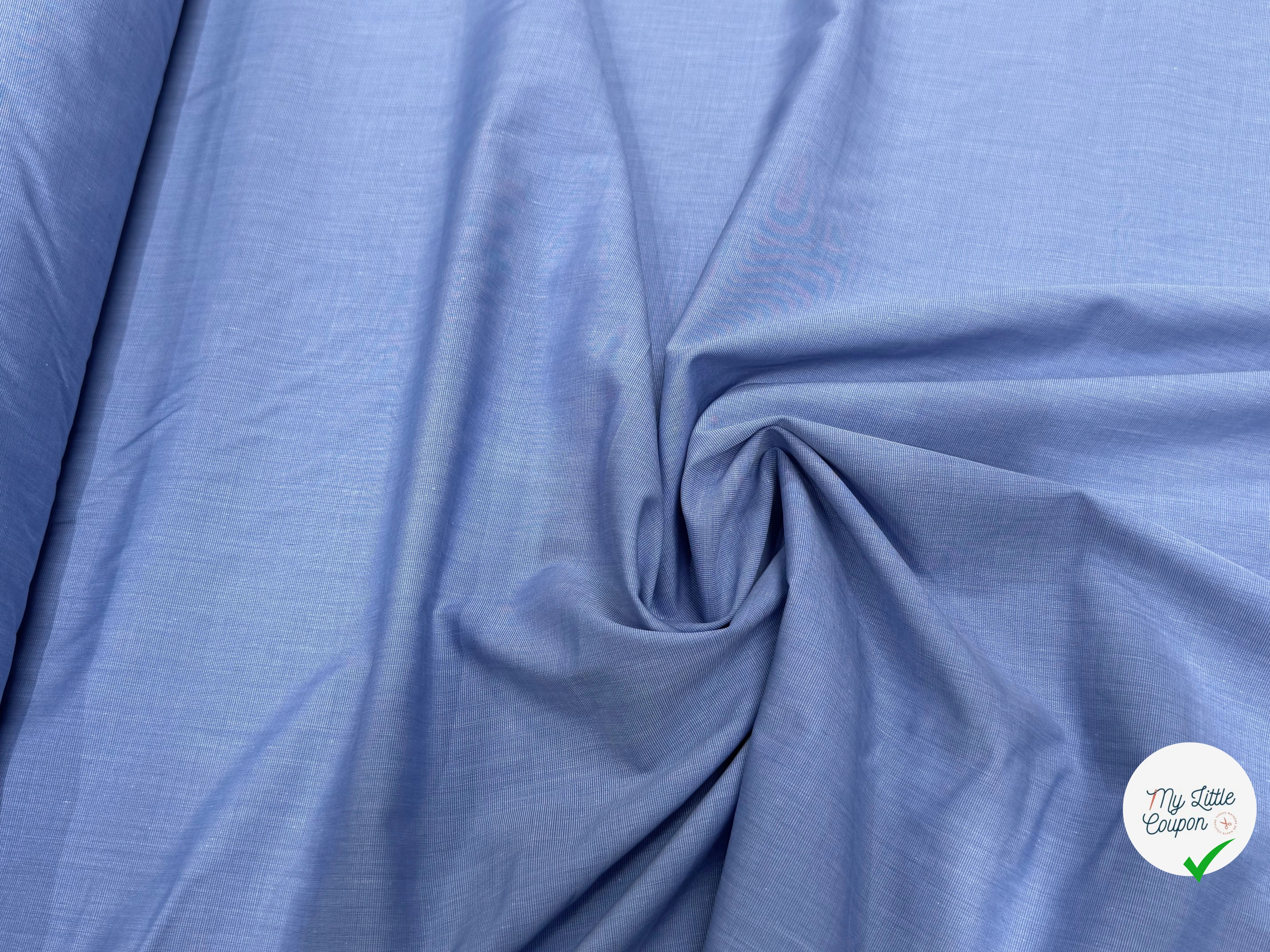 COTON CHEMISE ESPRIT OXFORD BLEU - My Little Coupon