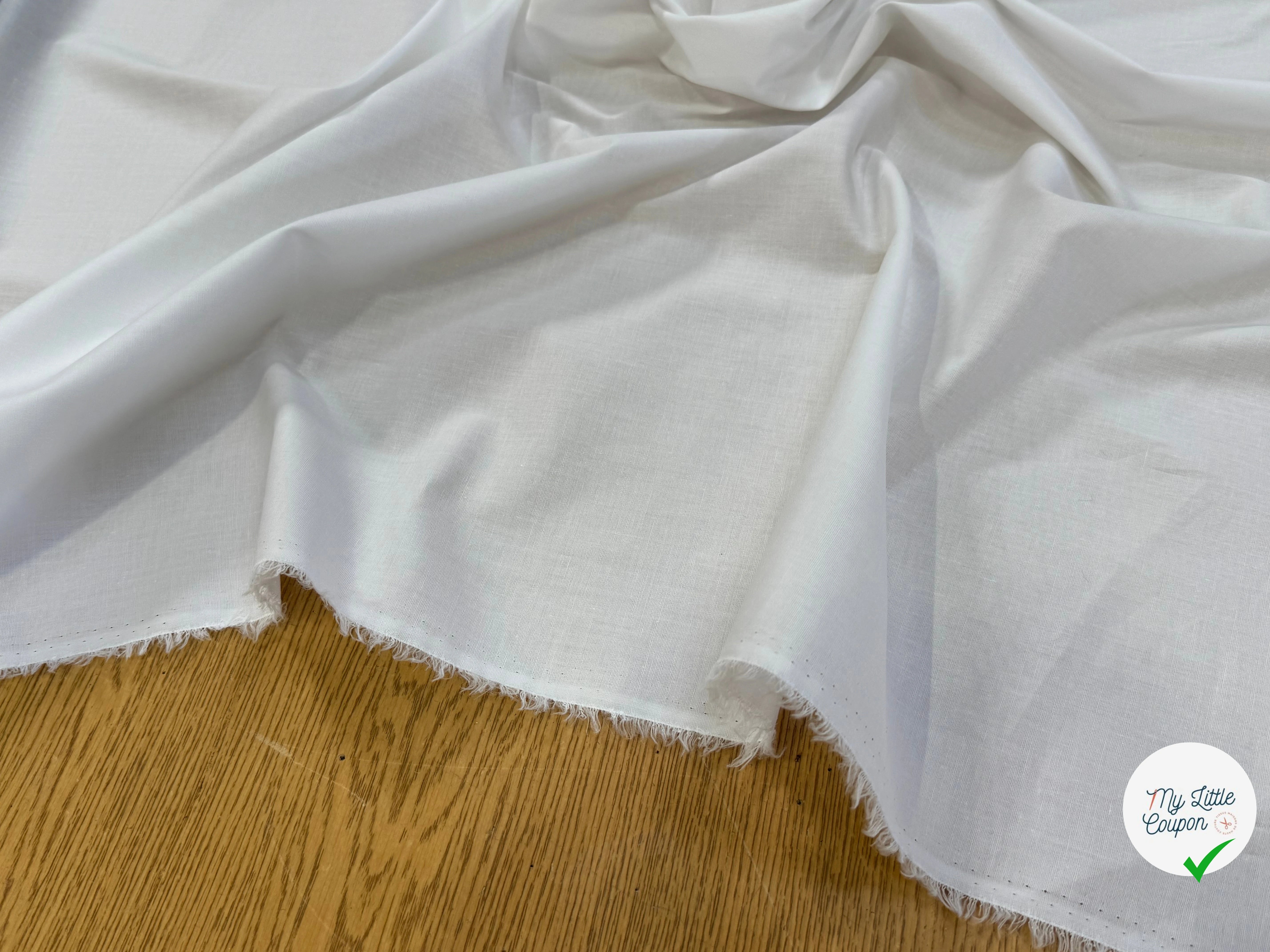 COTON CHEMISE LEGER BLANC STRETCH - My Little Coupon