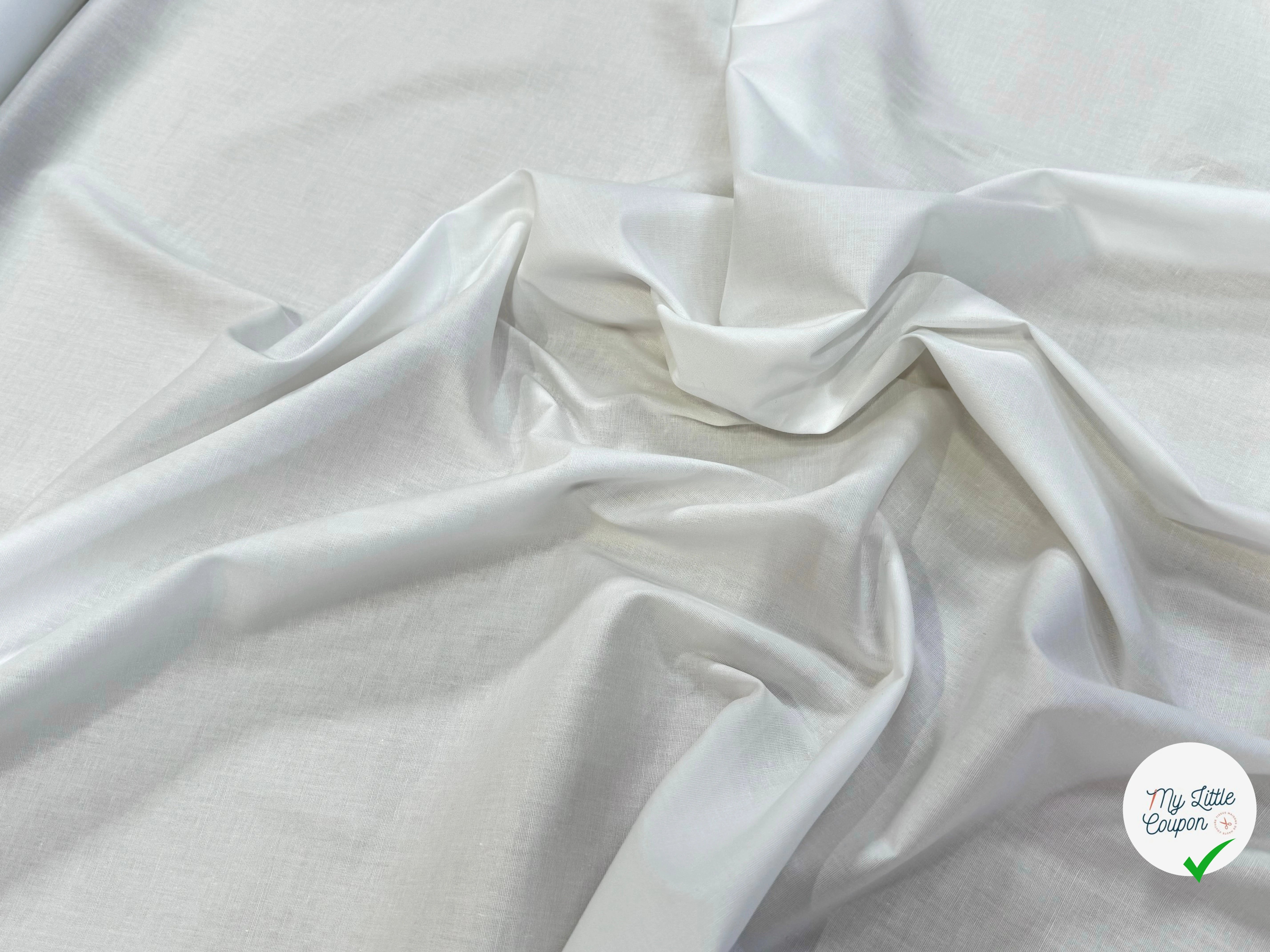 COTON CHEMISE LEGER BLANC STRETCH - My Little Coupon
