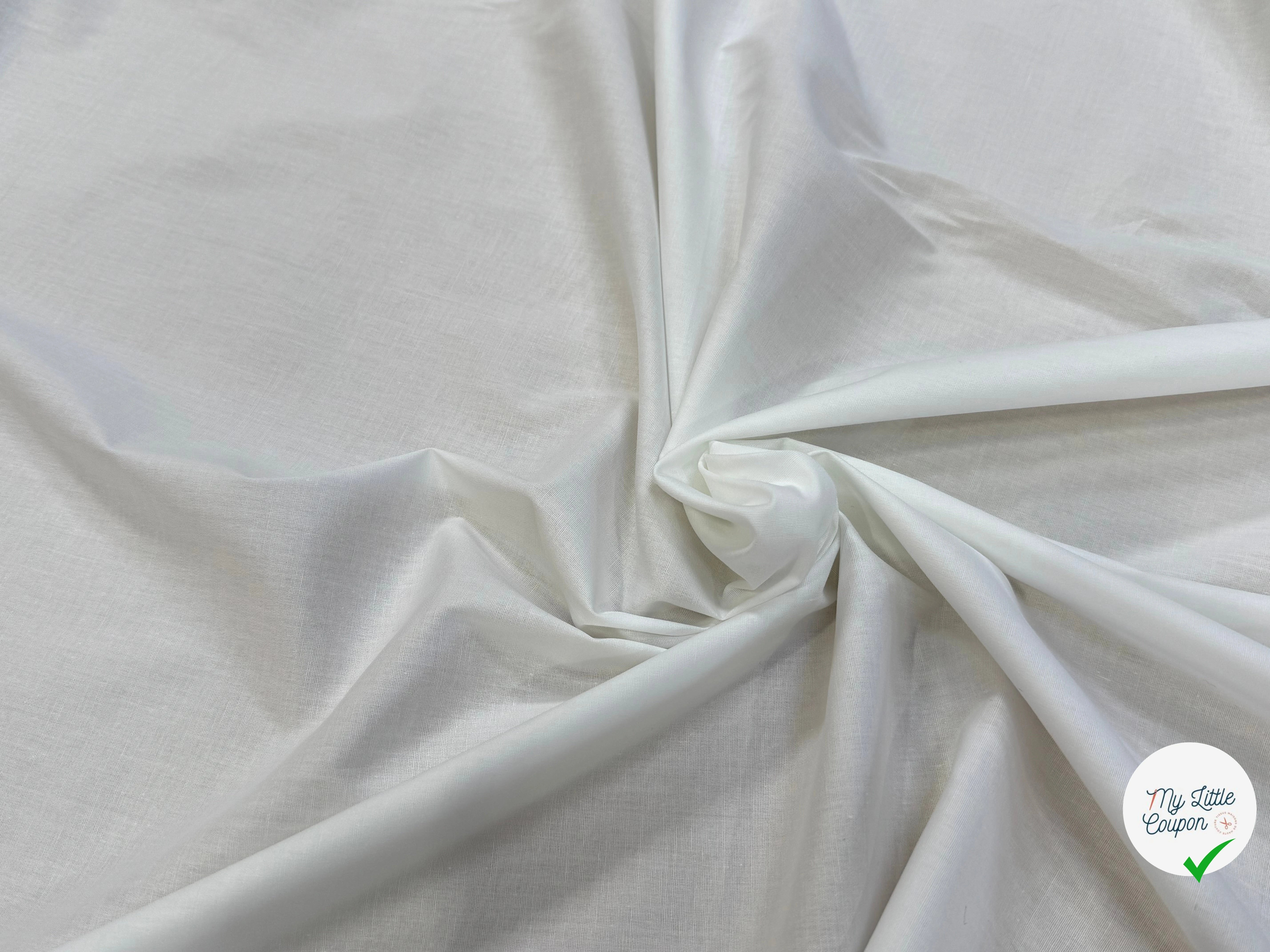COTON CHEMISE LEGER BLANC STRETCH - My Little Coupon