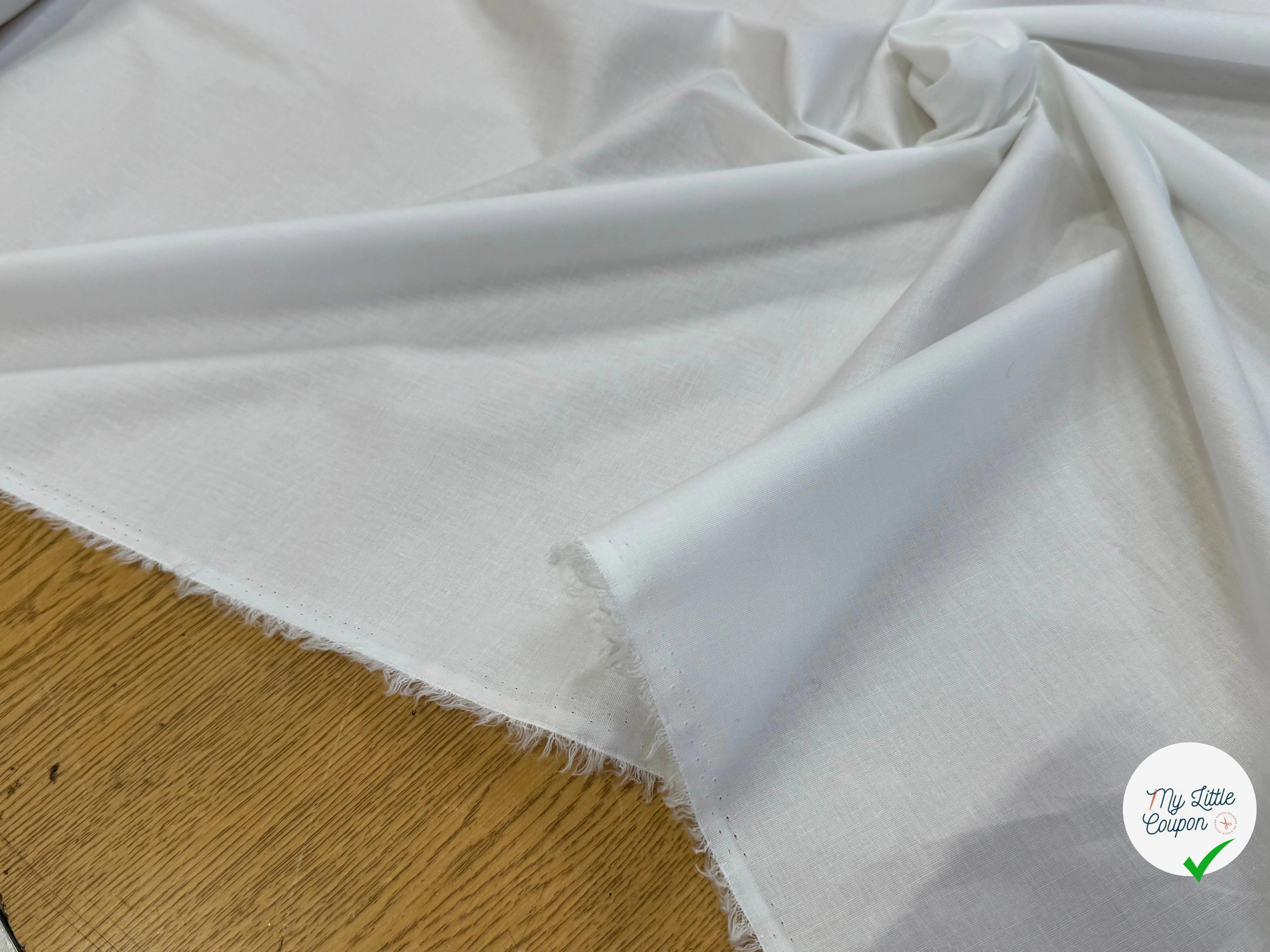 COTON CHEMISE LEGER BLANC STRETCH - My Little Coupon