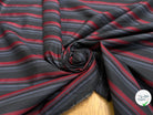 COTON CHEMISE RAYURES MULTICOLORS ROUGE BLEU NOIR - My Little Coupon