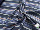 COTON CHEMISE SUPERBE RAYURES MULTICOLOR NAVY NOIR ROUGE - My Little Coupon