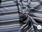 COTON CHEMISE SUPERBE RAYURES MULTICOLOR NAVY NOIR ROUGE - My Little Coupon