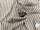 COTON CHEMISIE RAYURES NOIRES FOND BEIGE - My Little Coupon