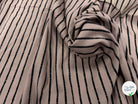 COTON CHEMISIE RAYURES NOIRES FOND BEIGE - My Little Coupon