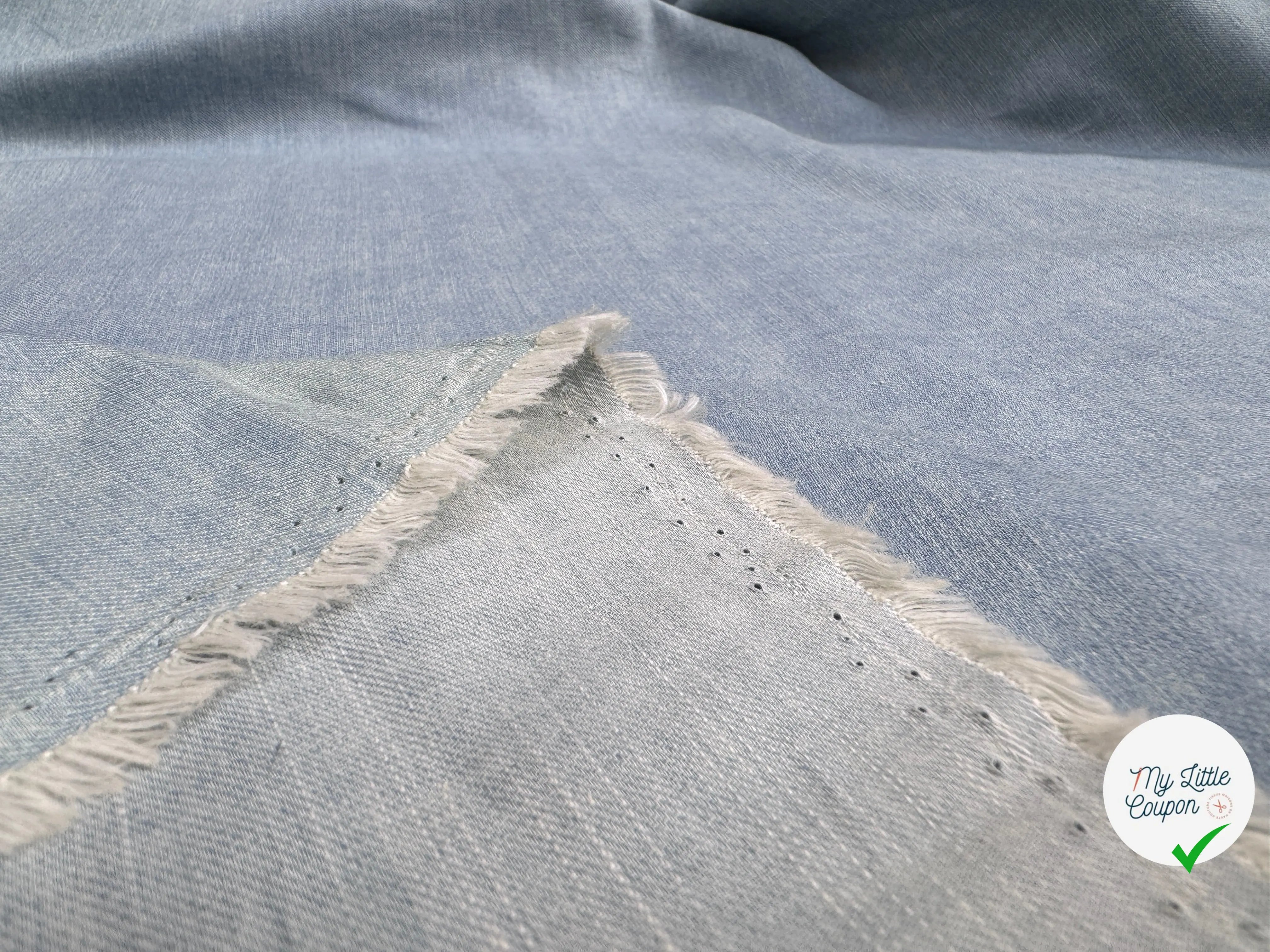 COTON DUVETEUX STONE JAVELISE INDIGO - My Little Coupon