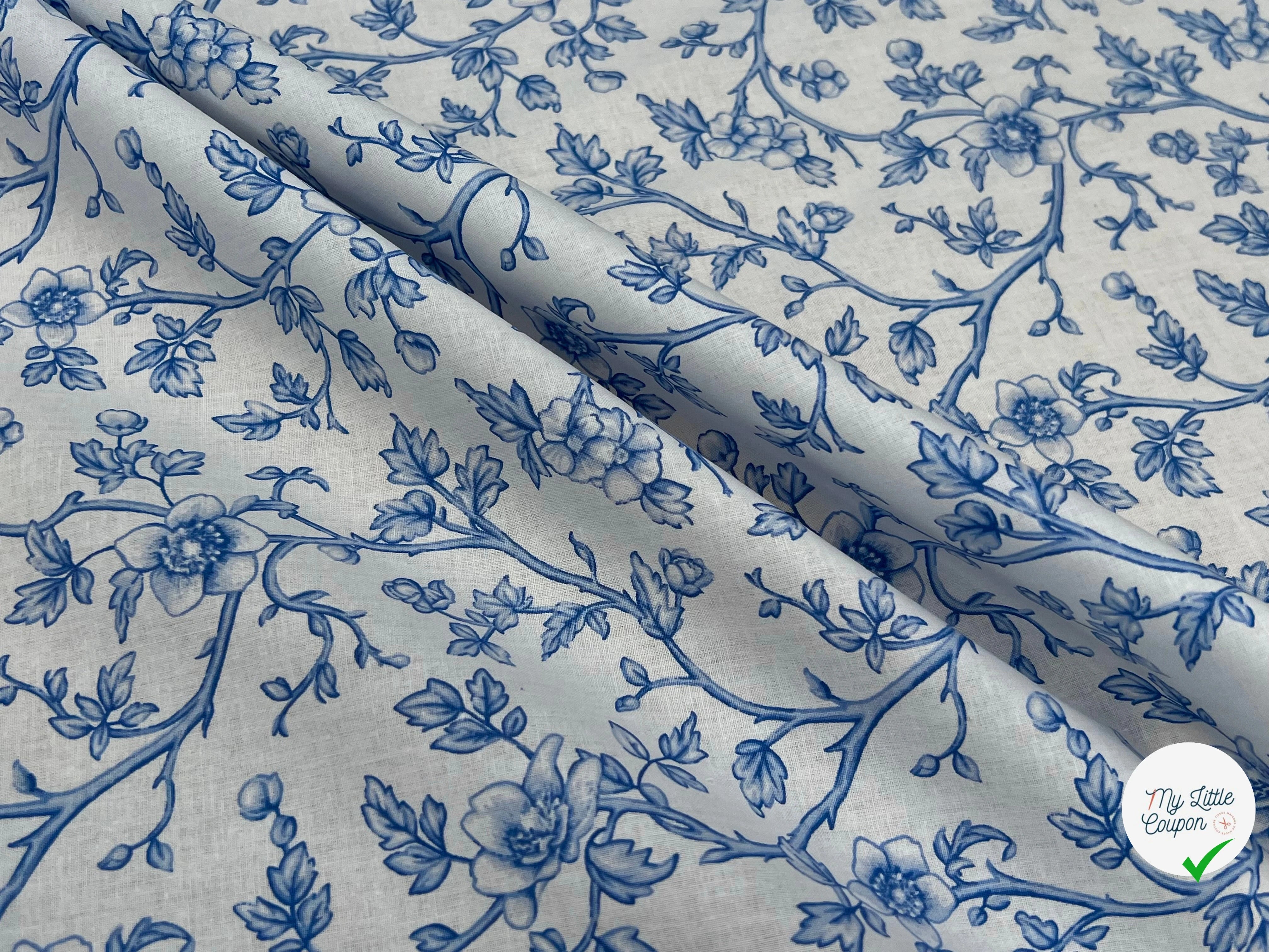 COTON ELISABETH BLEU 150 CM - My Little Coupon