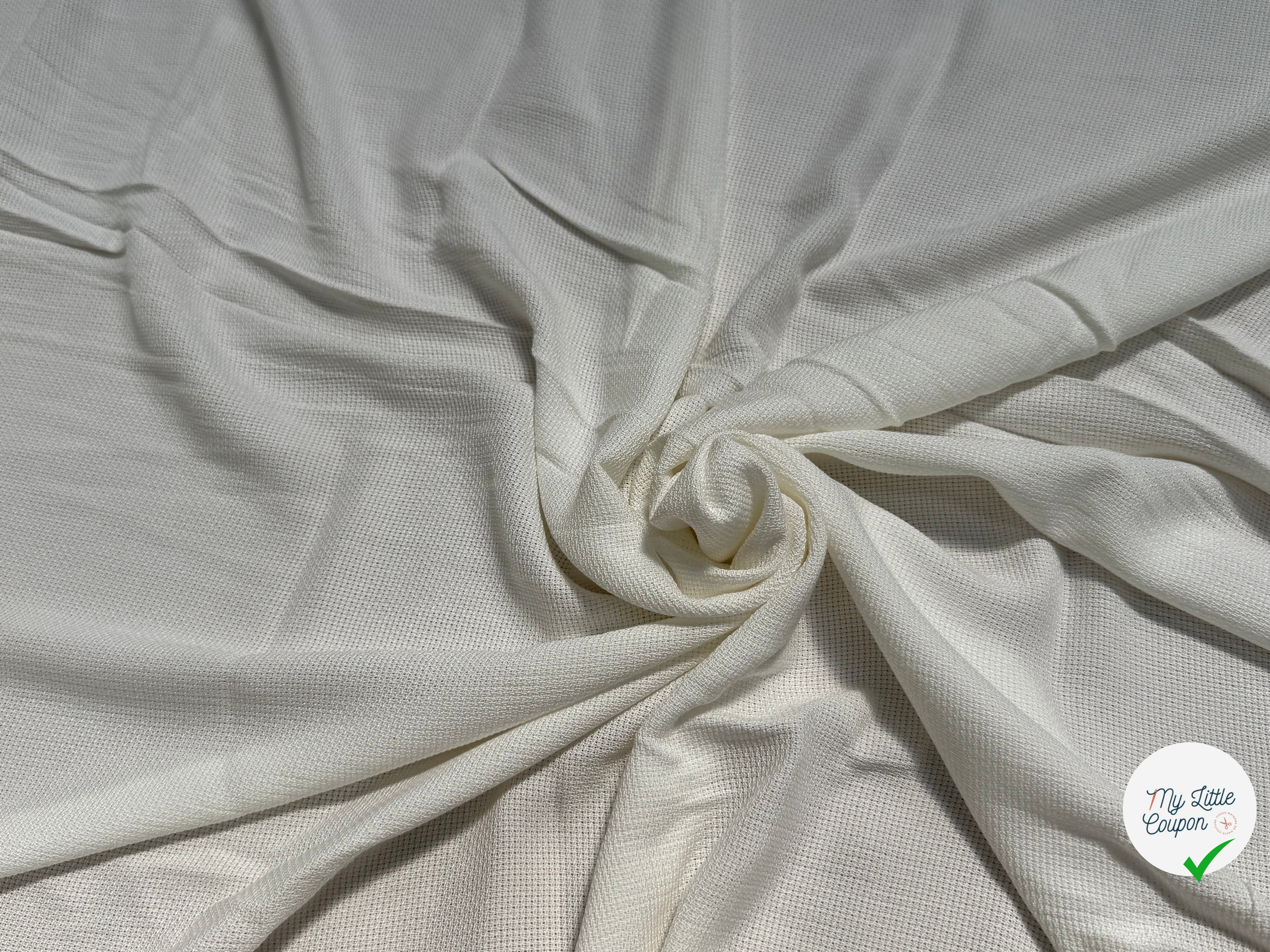 COTON ESPRIT PIQUÉ RESPIRANT BLANC - My Little Coupon