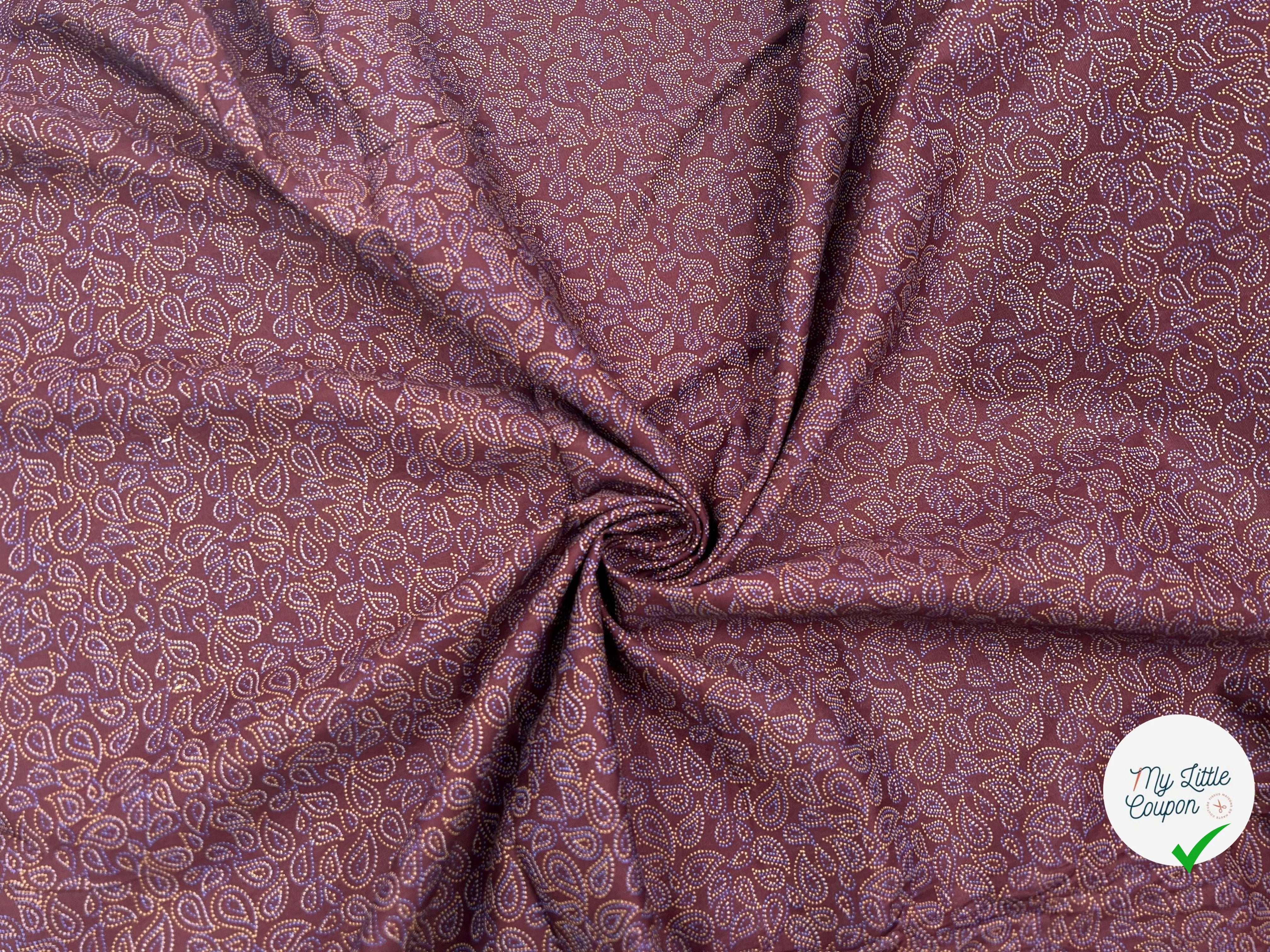 COTON FERMIER FARANDOLE DE KASMIR VIOLET - My Little Coupon - tissu - coudre