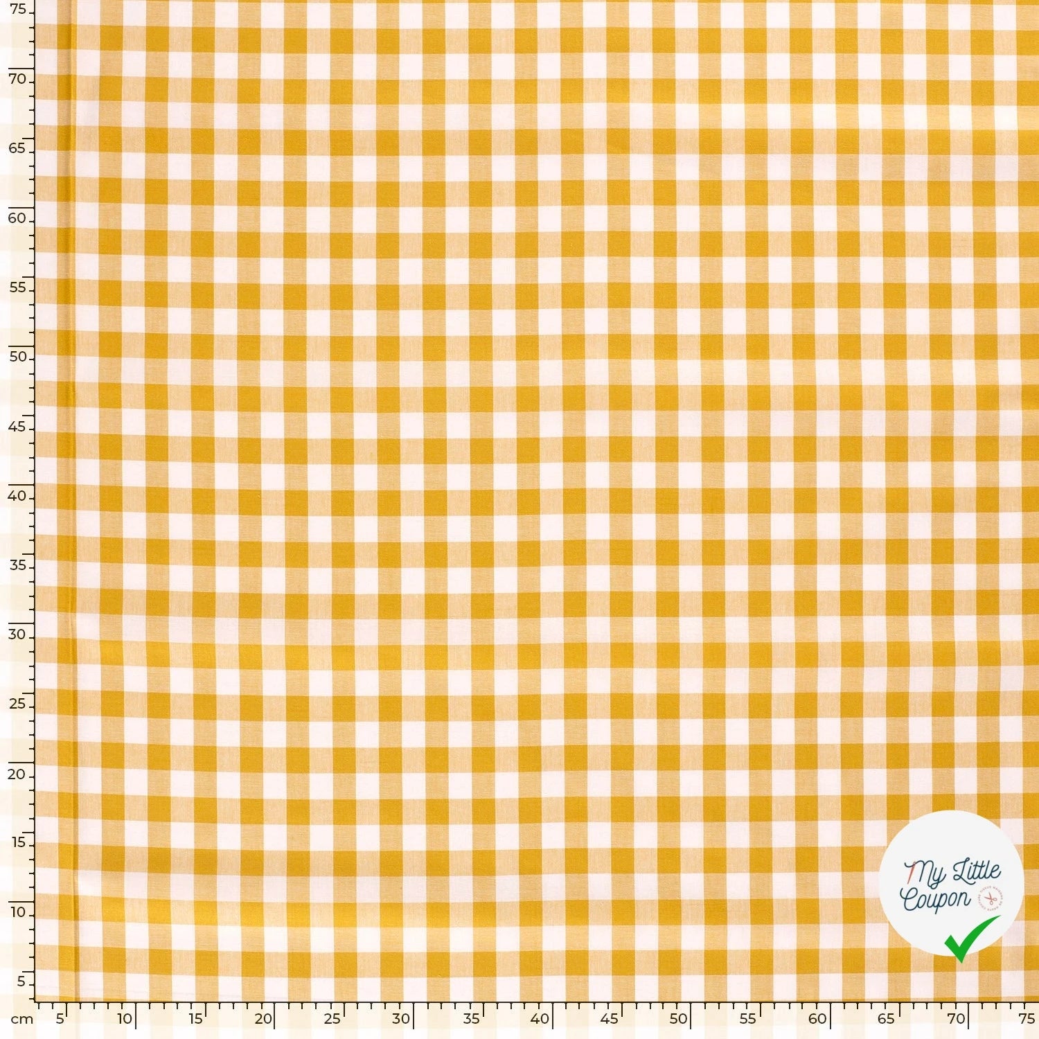 COTON FIL TEINT CARREAUX OCRE - My Little Coupon