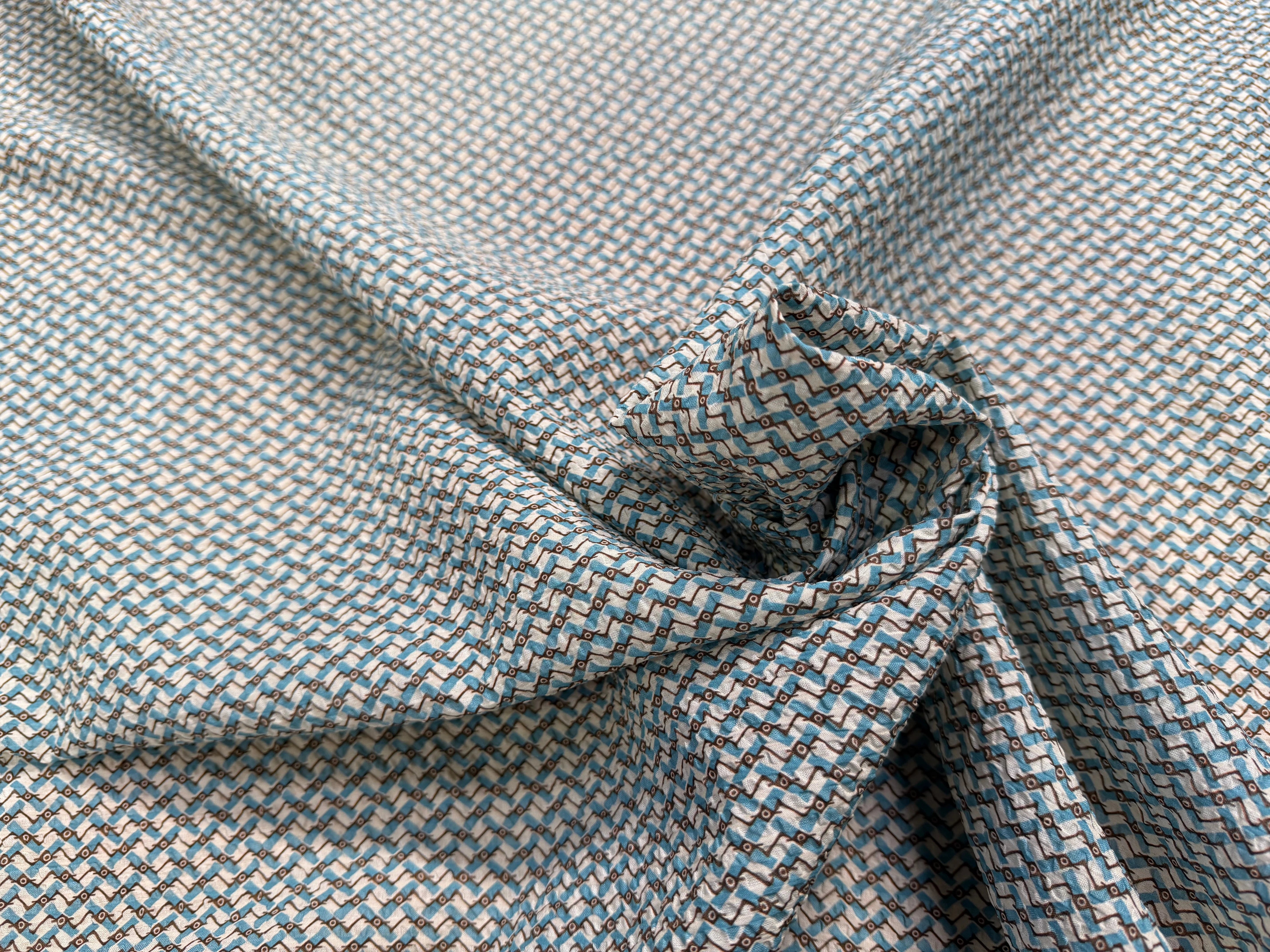 COTON GAUFFRÉ VAGUES EGYPTIENNES PRINT - My Little Coupon