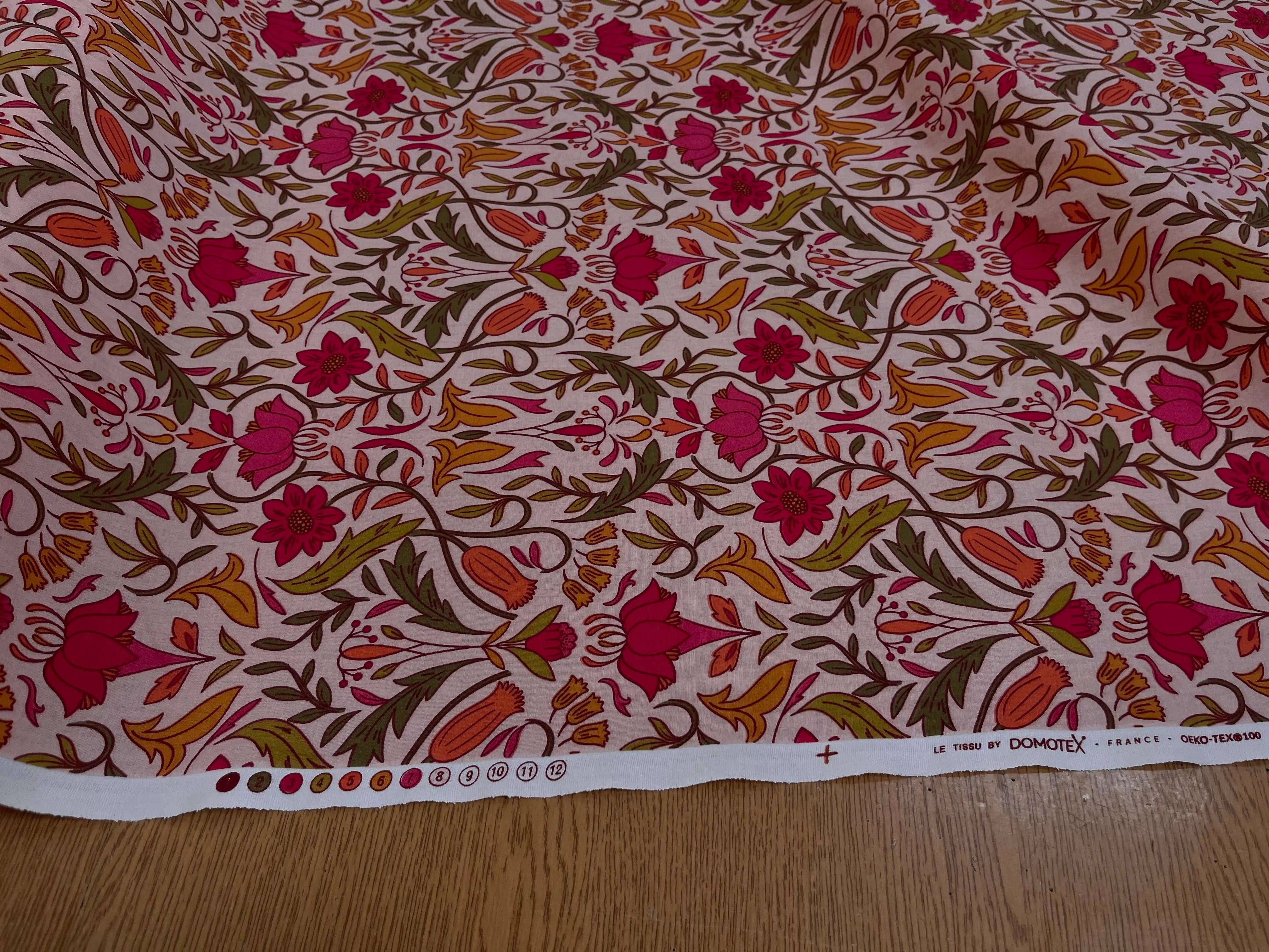 COTON IMPRIMÉ ALPHONSE PÊCHE / ROSE ALPHODVDQ37APL150010 - My Little Coupon