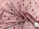 COTON IMPRIMÉ ANIBEL ROSE / MARRON - My Little Coupon