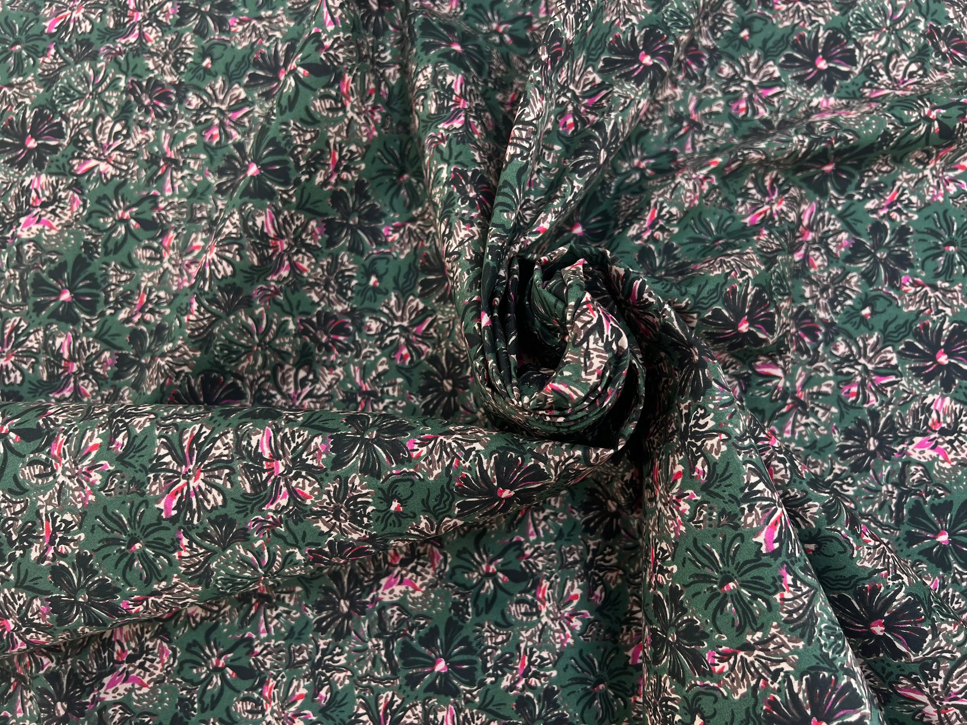 COTON IMPRIMÉ ENZA VERT / ROSE ENZA.NKDQ37ARL150020 - My Little Coupon