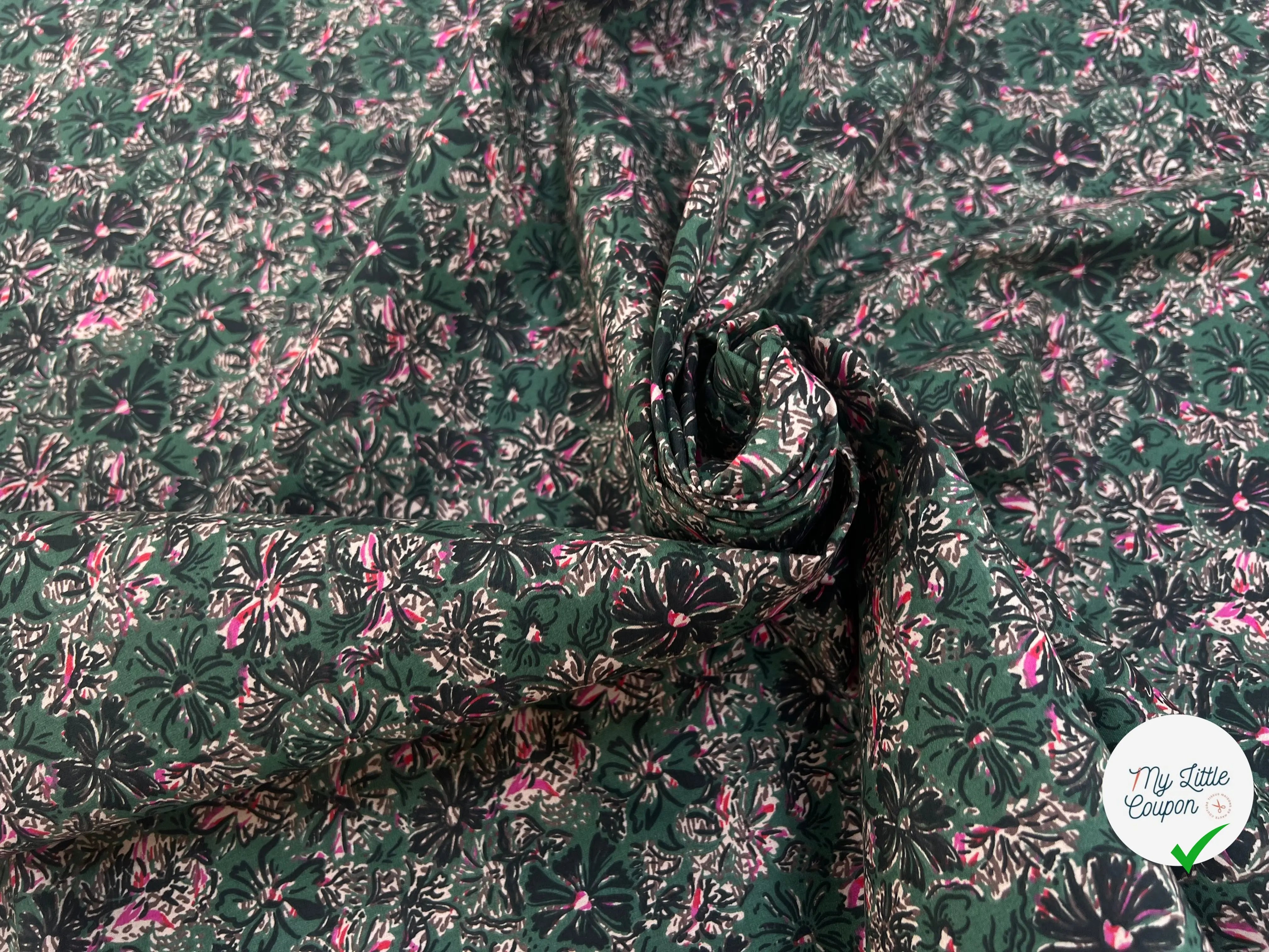 COTON IMPRIMÉ ENZA VERT / ROSE ENZA.NKDQ37ARL150020 - My Little Coupon