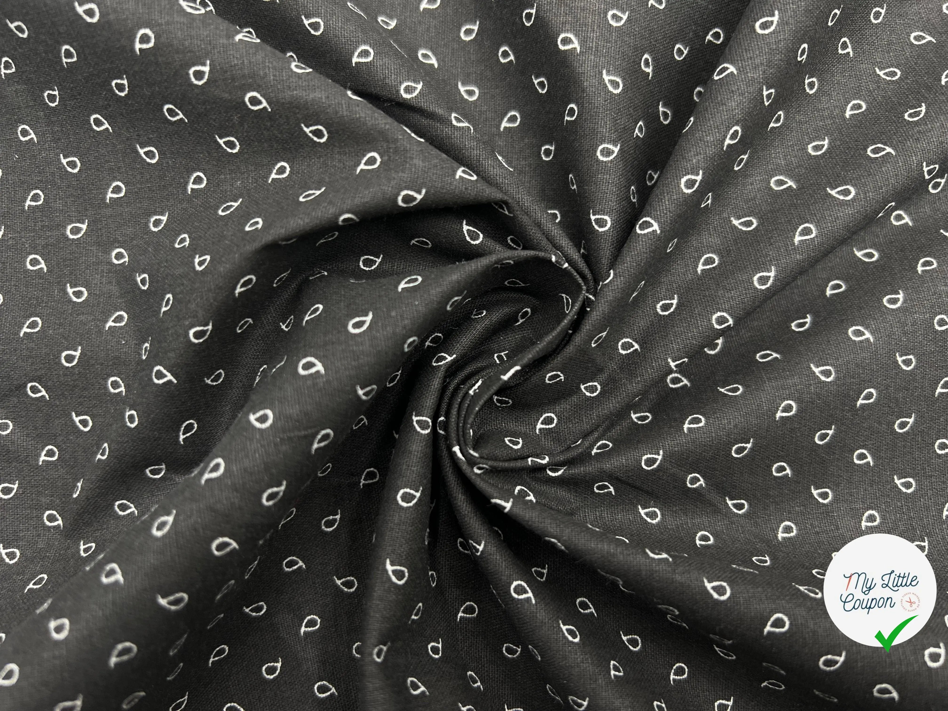 COTON IMPRIMÉ FERMIER GOUTELETTES - My Little Coupon - tissu - coudre