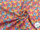 COTON IMPRIMÉ FLEURS GLADYS ROSE / JAUNE 1B L1 150 - My Little Coupon