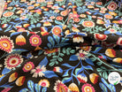 COTON IMPRIMÉ KALERIA NOIR / BLEU - My Little Coupon