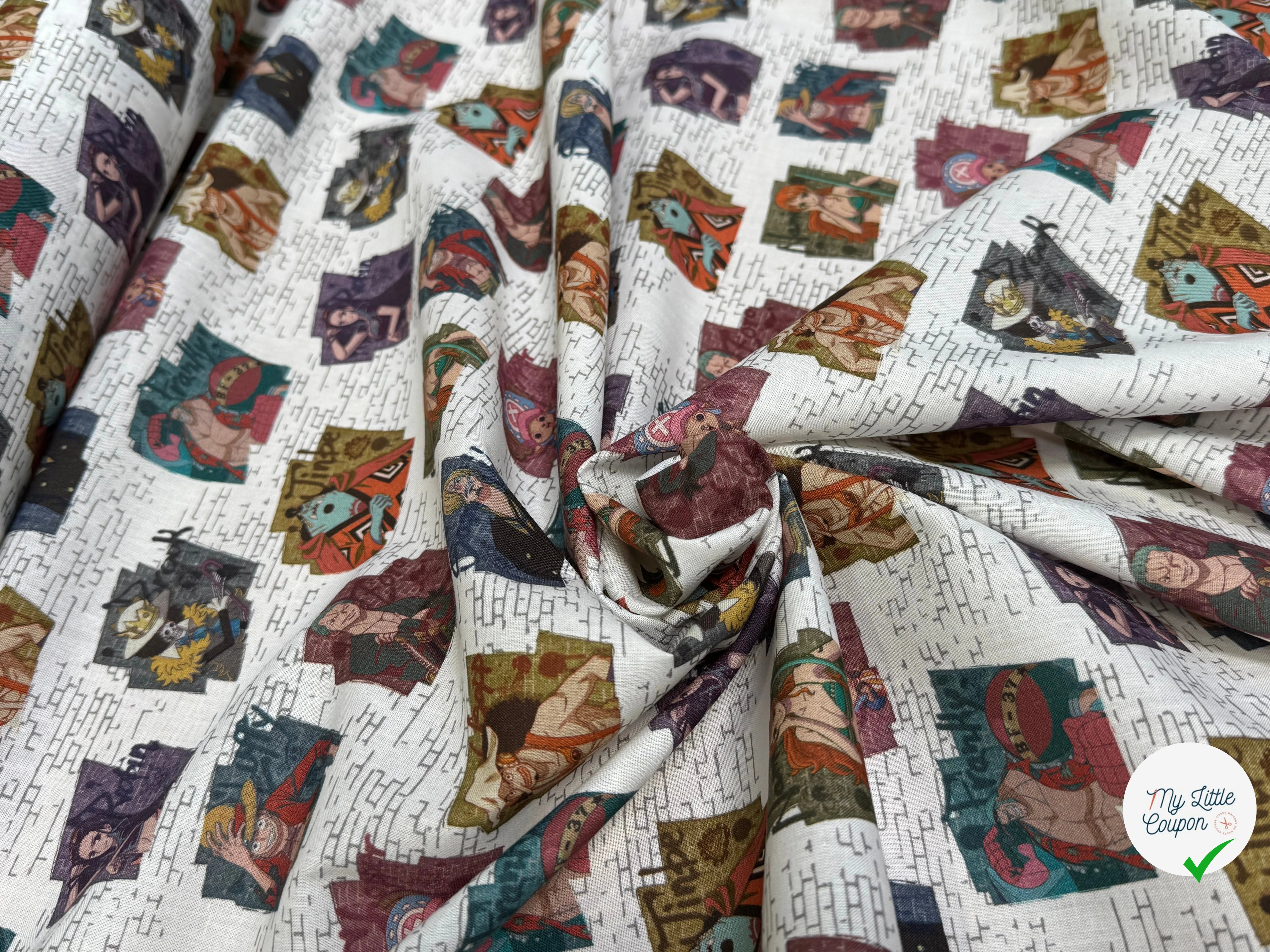 COTON IMPRIMÉ ONE PIECE FISH MAN ISLAND B - My Little Coupon