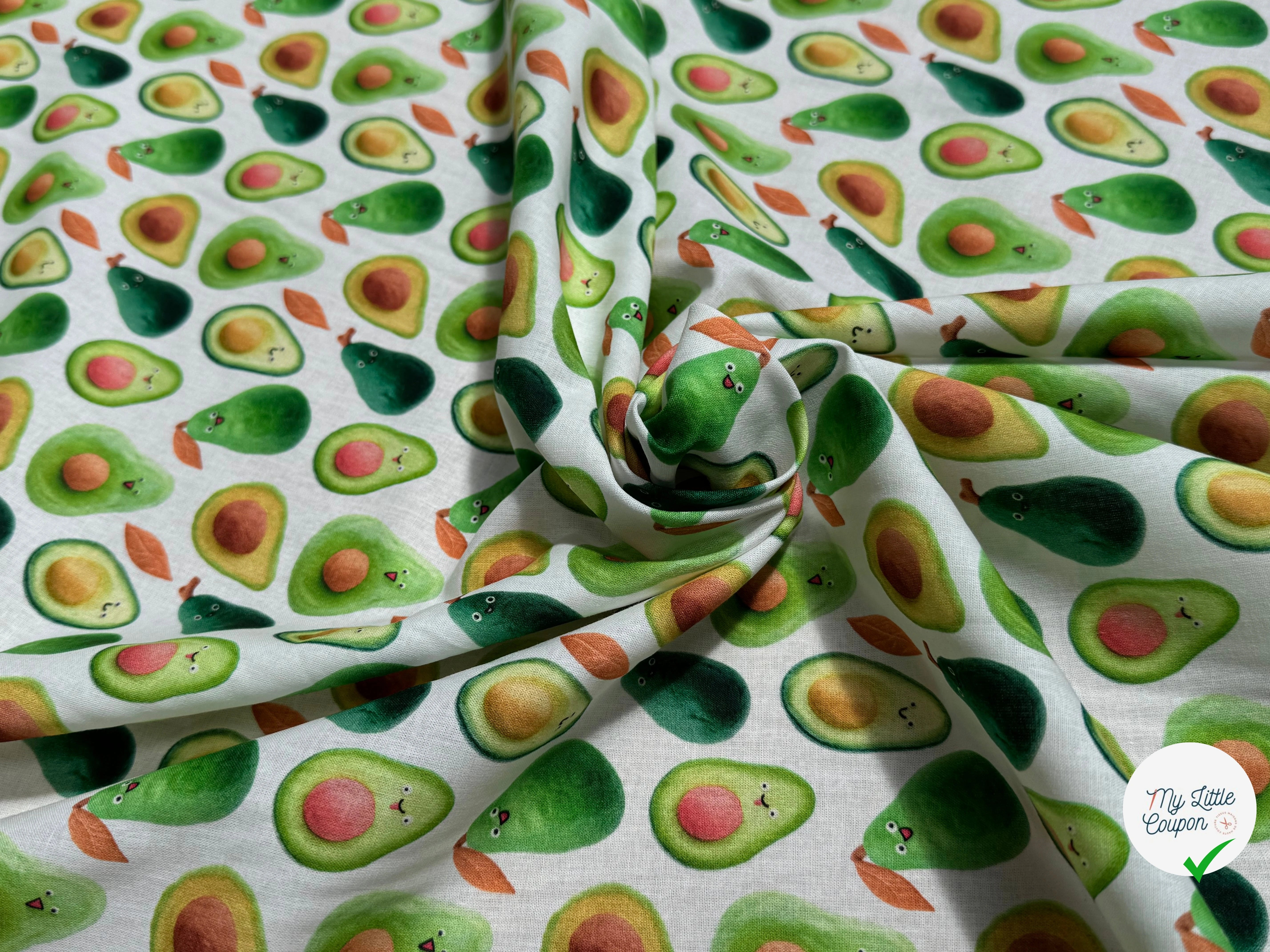 COTON IMPRIMÉ TREND DIVERSITIS AVOCADO - My Little Coupon