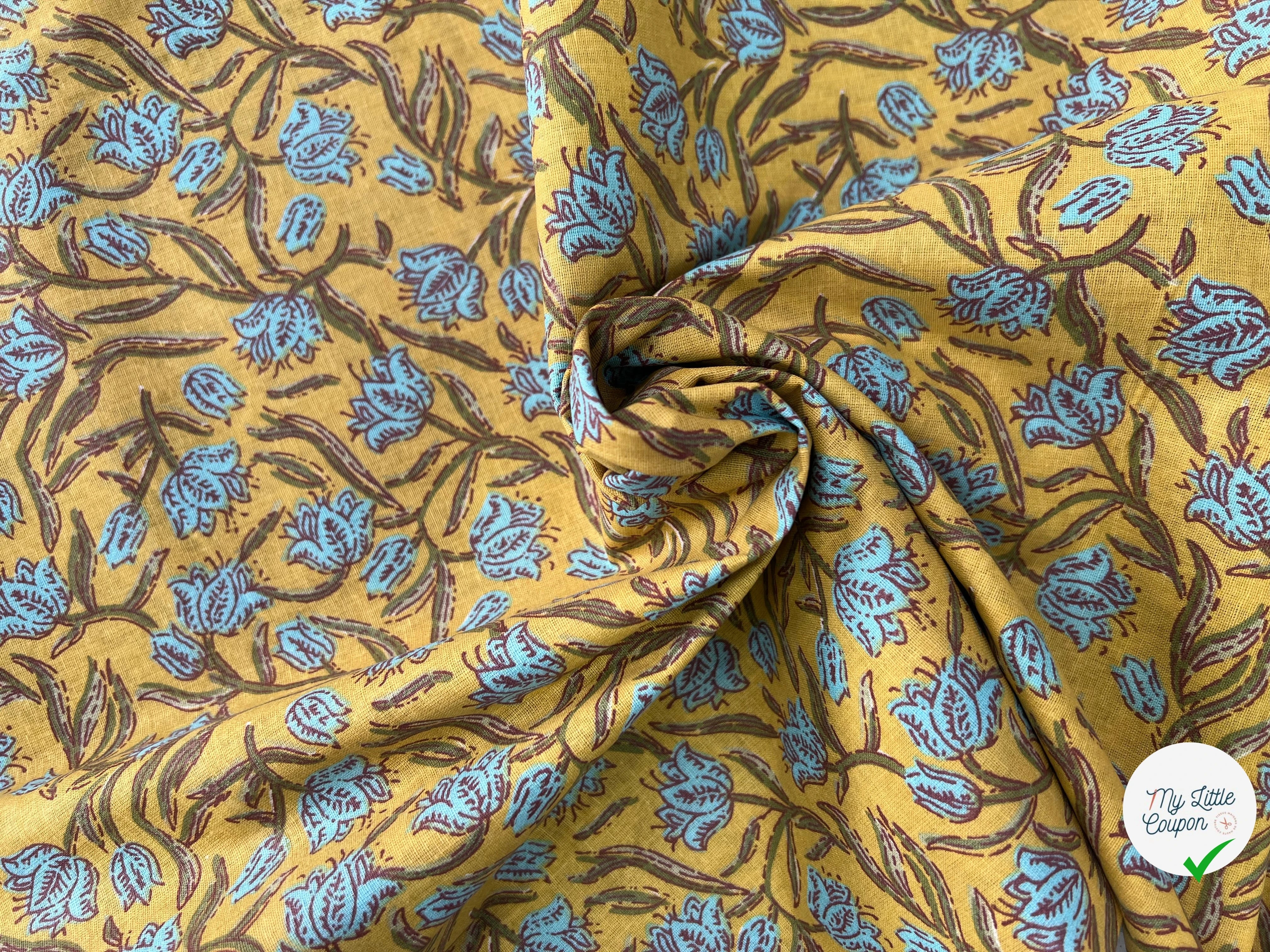 COTON INDIEN TAJ-MAHAL 011 CURCUMA LAIZE 110 - My Little Coupon
