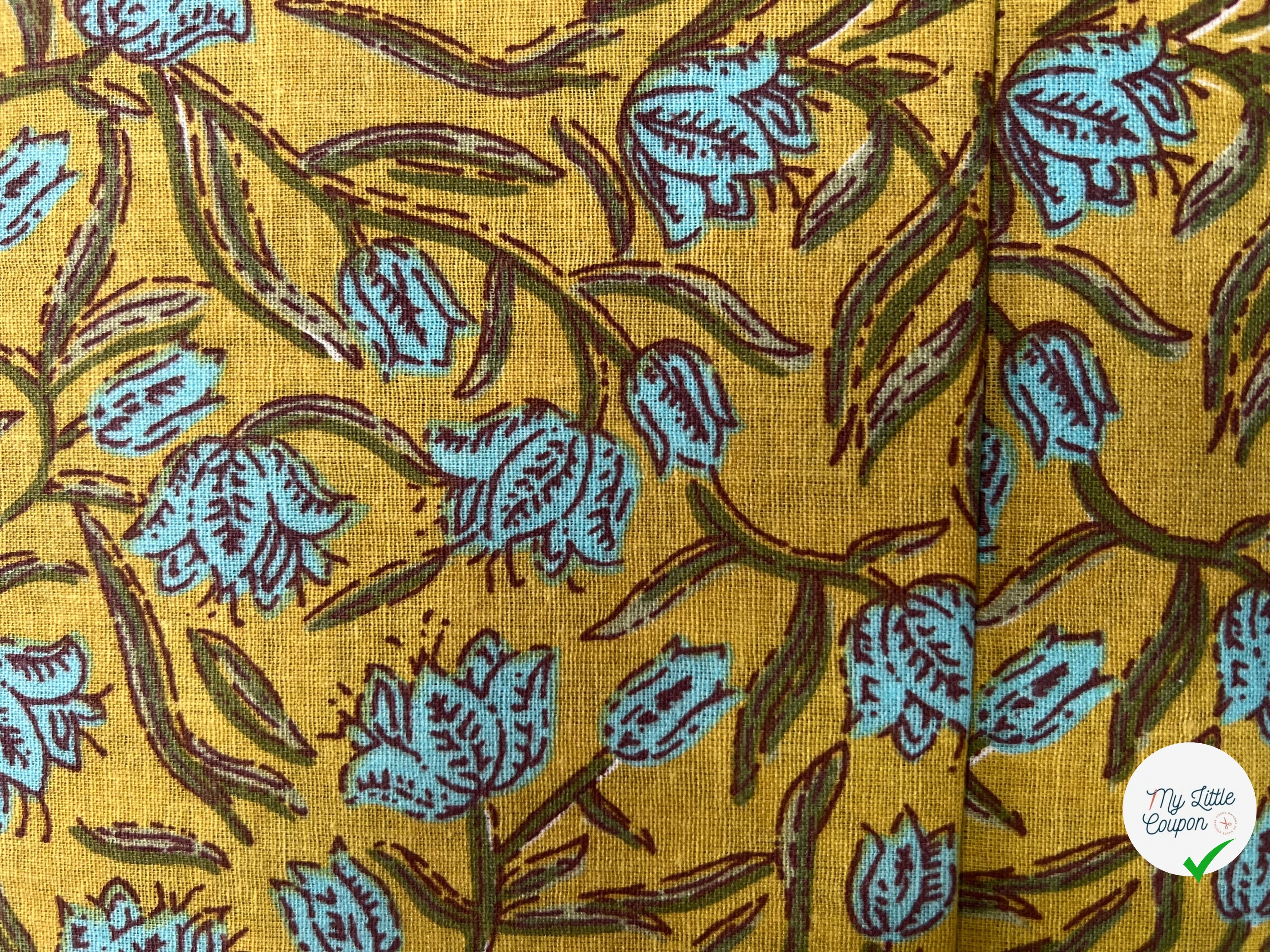 COTON INDIEN TAJ-MAHAL 011 CURCUMA LAIZE 110 - My Little Coupon