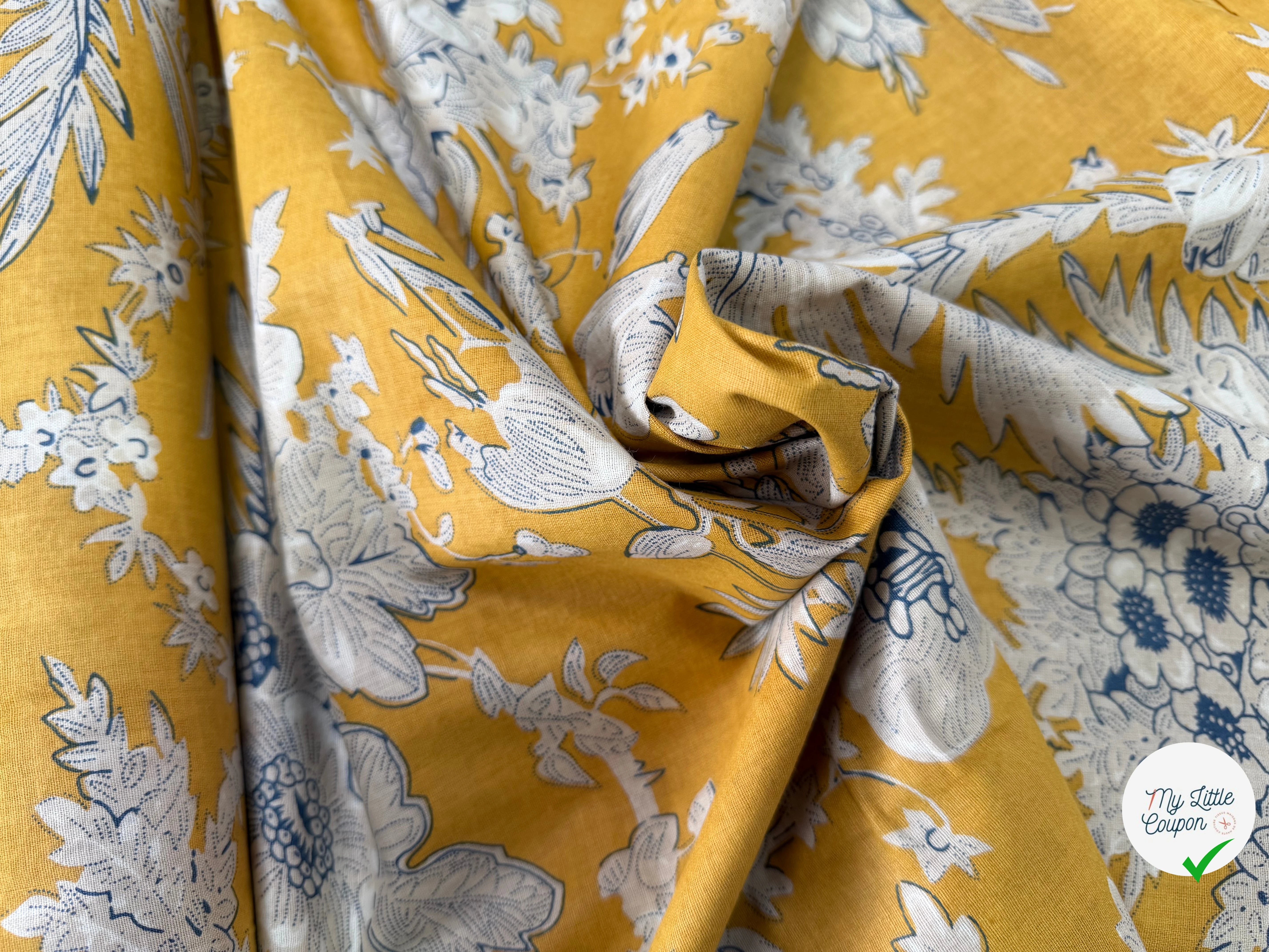 COTON INDIEN TAJ-MAHAL 021 JAUNE LAIZE 110 - My Little Coupon