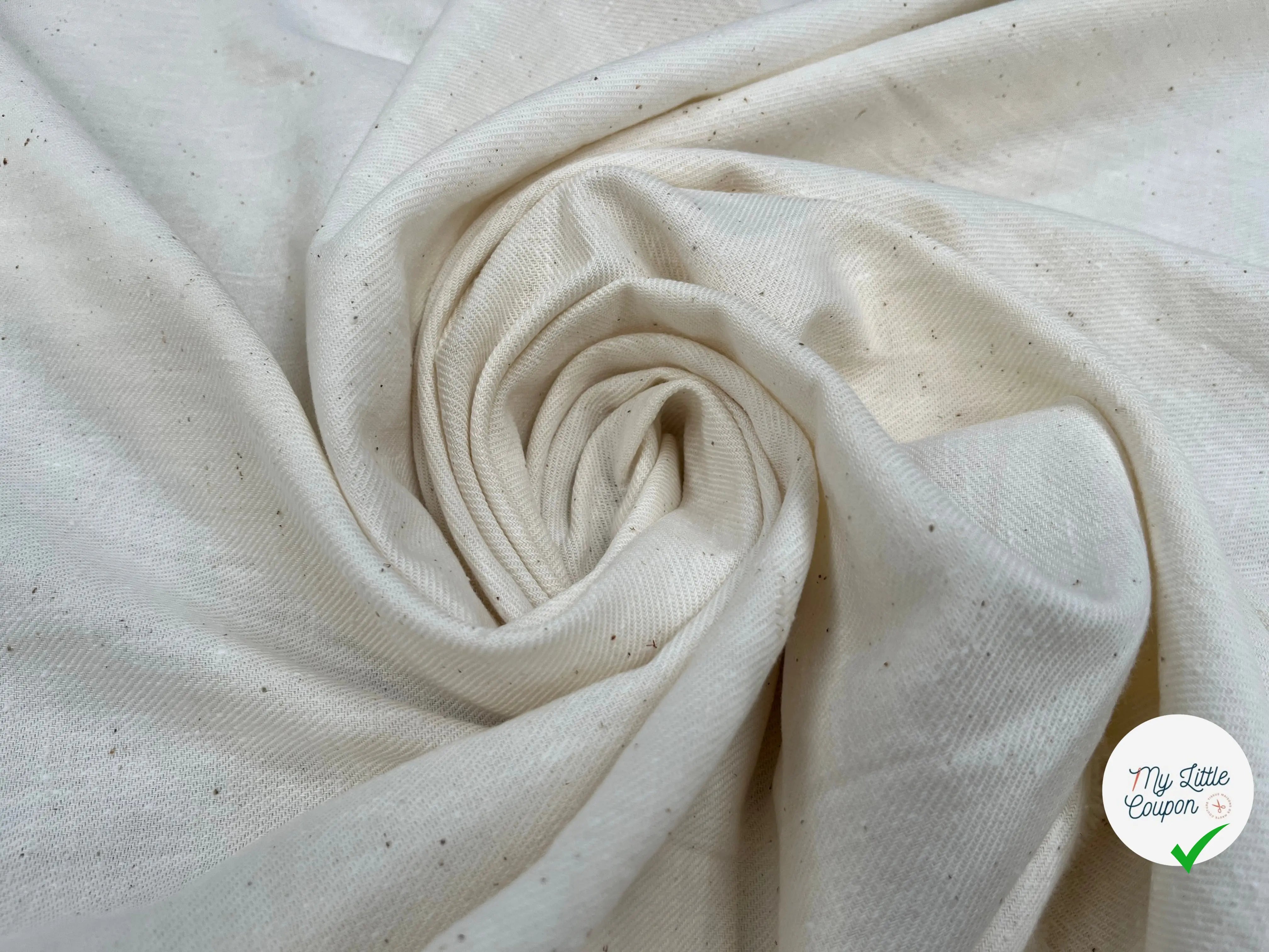 COTON JAPAN BLANC CASSÉ EFFET JEAN 110CM LAIZE - My Little Coupon