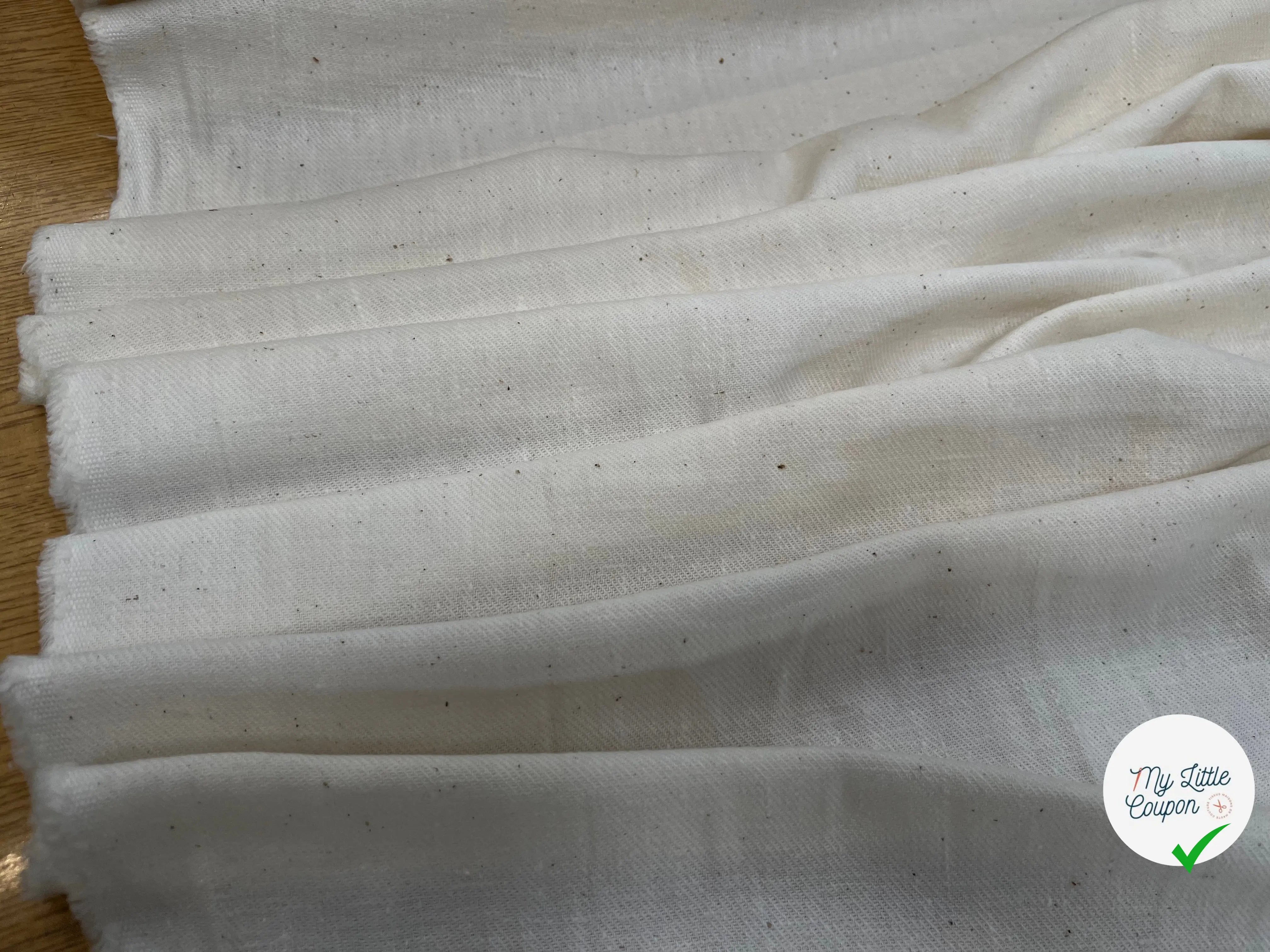 COTON JAPAN BLANC CASSÉ EFFET JEAN 110CM LAIZE - My Little Coupon