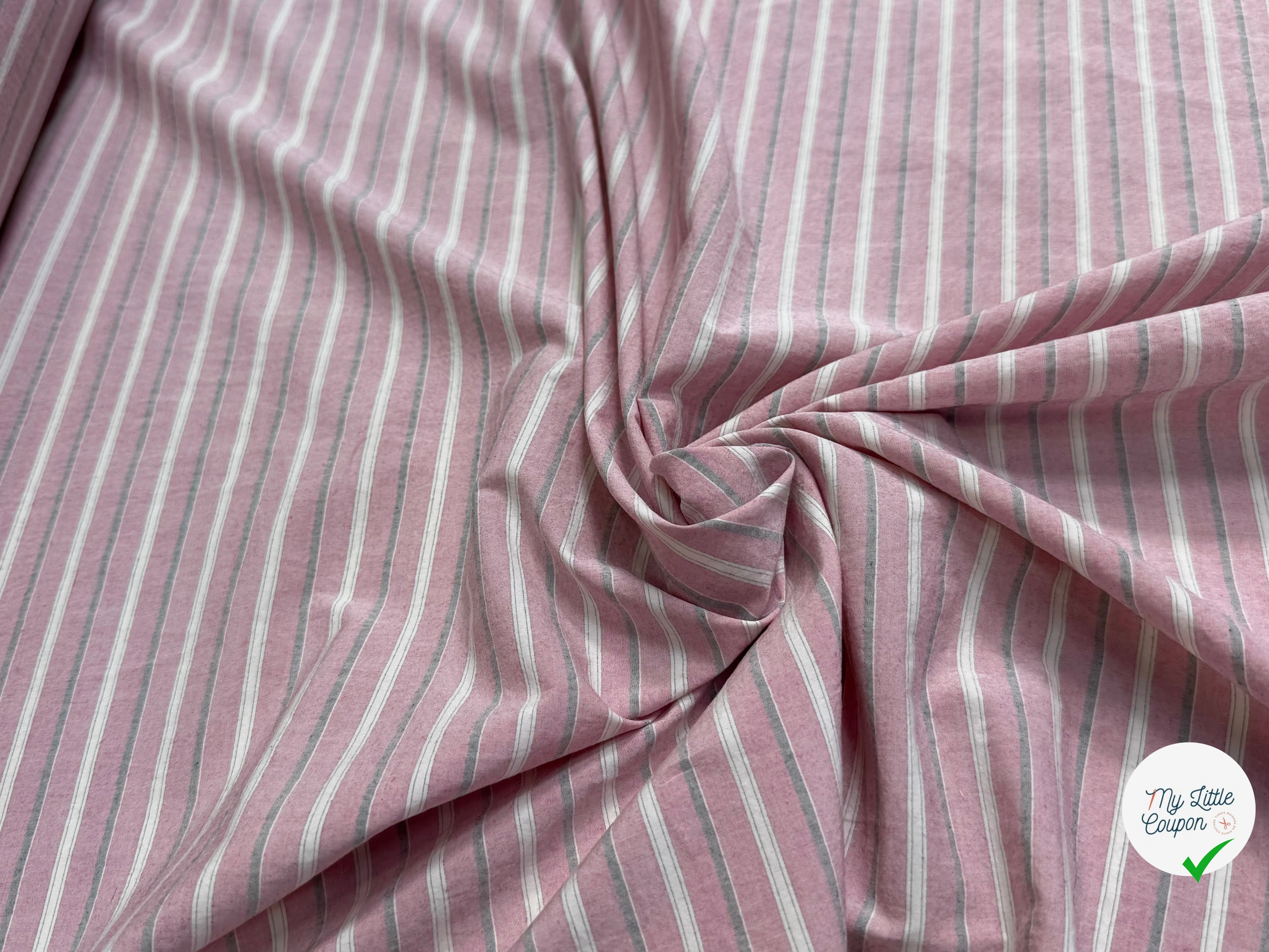 COTON LÉGER RAYÉ PINK - My Little Coupon