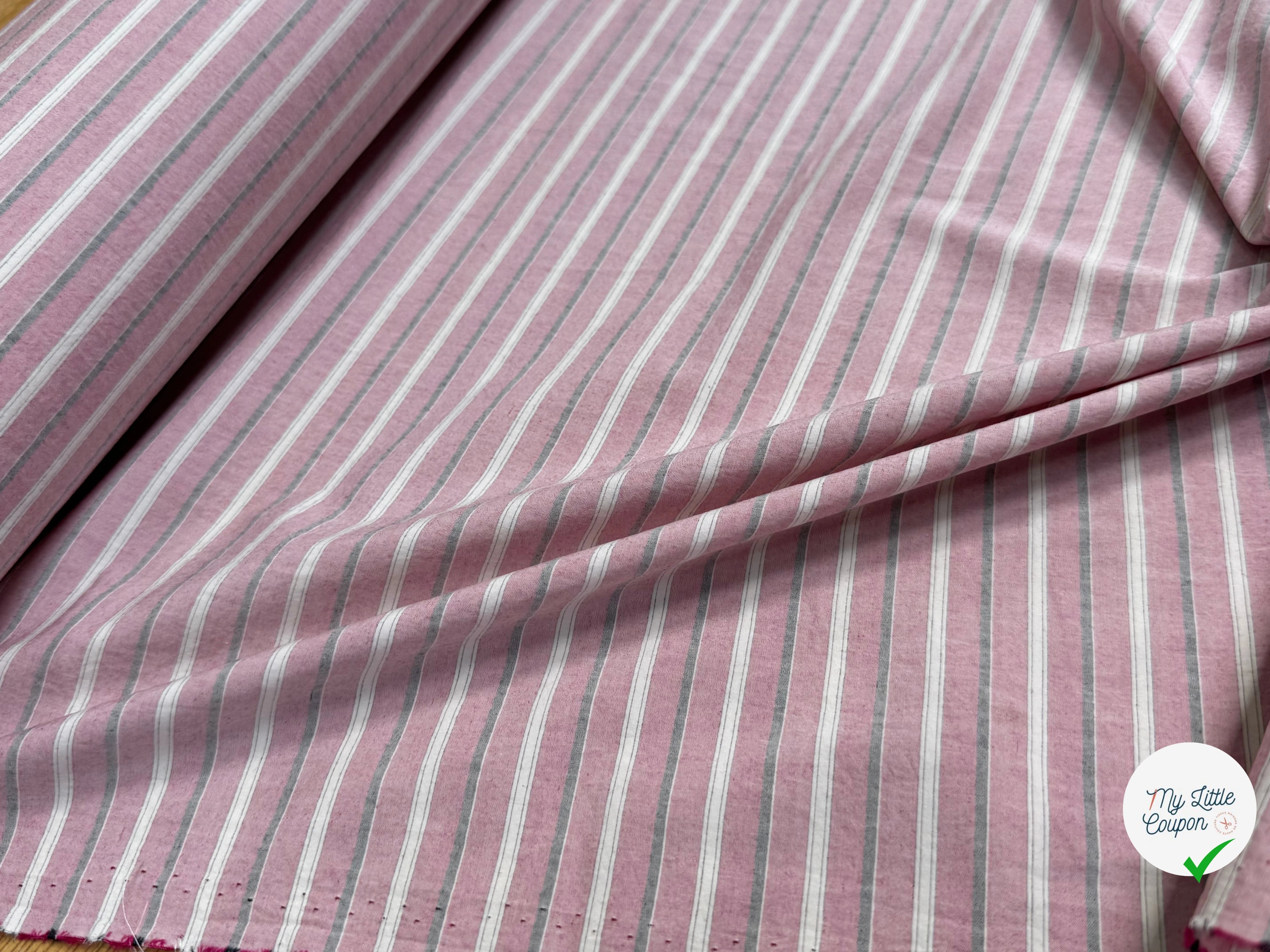 COTON LÉGER RAYÉ PINK - My Little Coupon